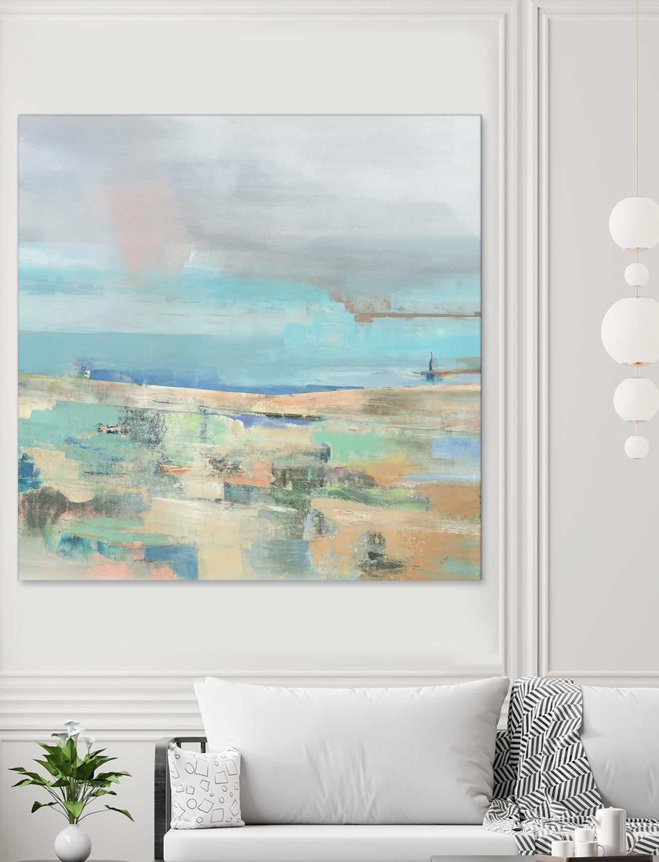 Low Tide I by Nancy Ngo on GIANT ART - pale tints abstract, landscape