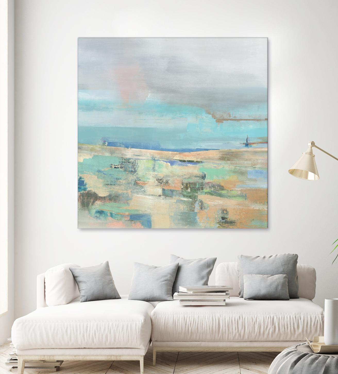 Low Tide I by Nancy Ngo on GIANT ART - pale tints abstract, landscape