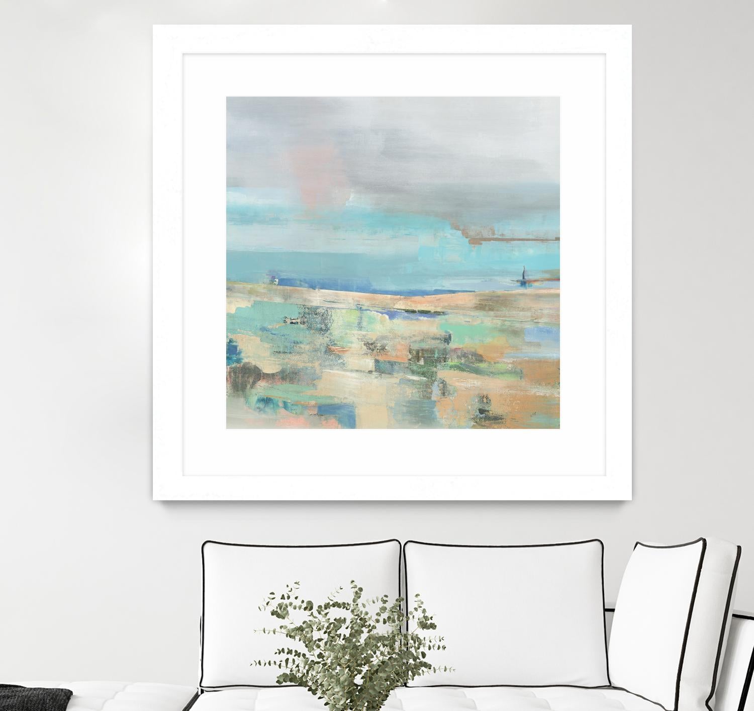 Low Tide I by Nancy Ngo on GIANT ART - pale tints abstract, landscape