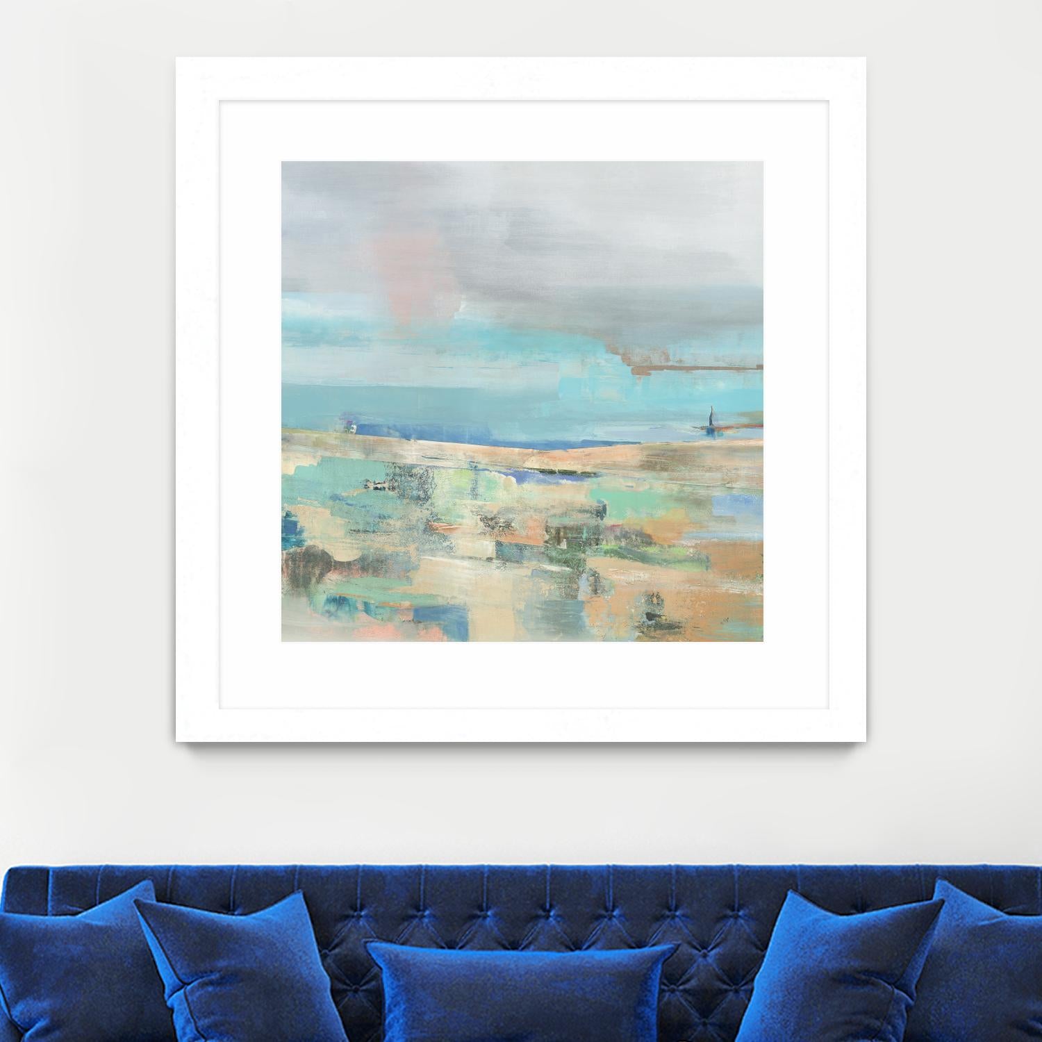 Low Tide I by Nancy Ngo on GIANT ART - pale tints abstract, landscape