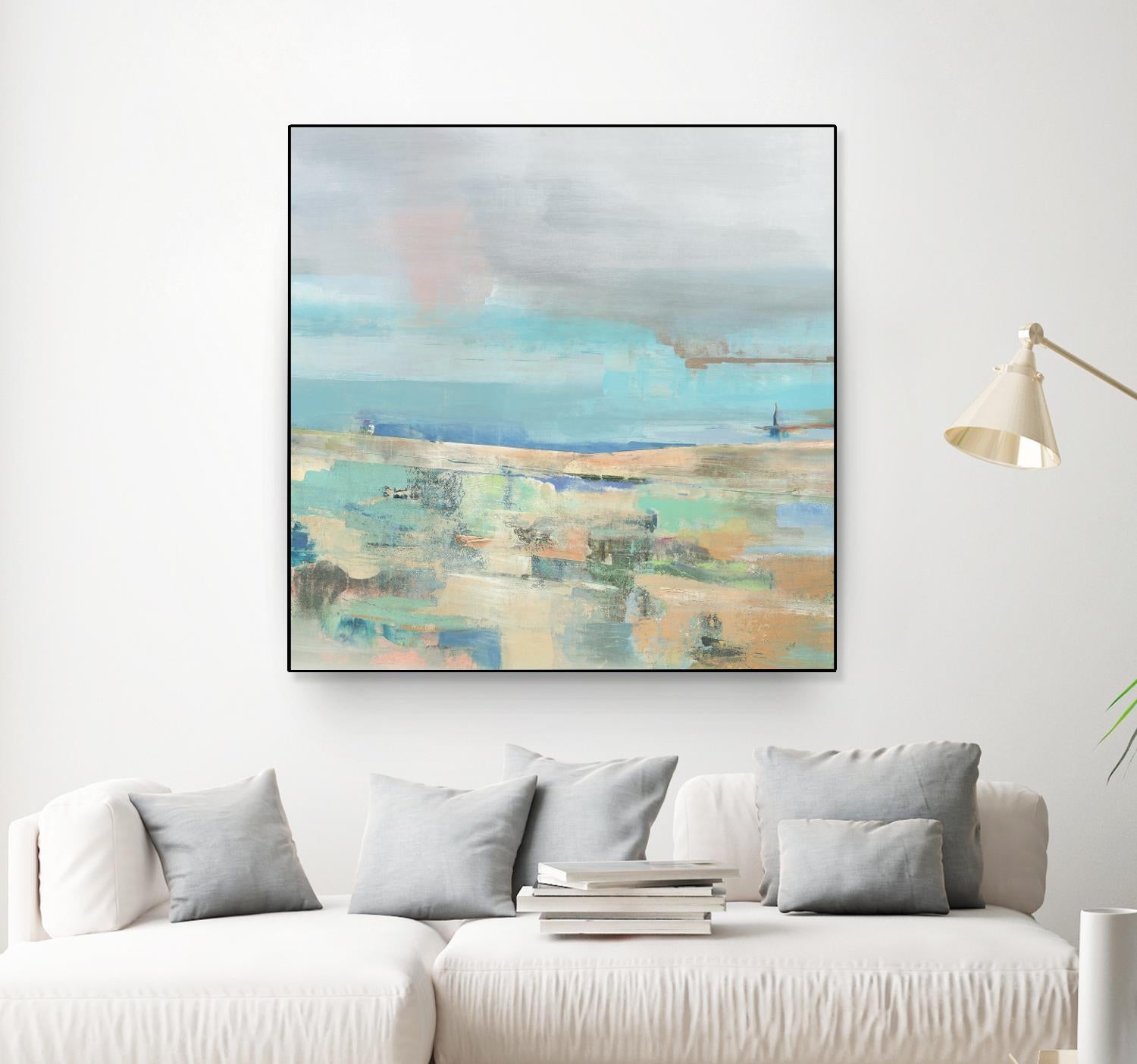Low Tide I by Nancy Ngo on GIANT ART - pale tints abstract, landscape