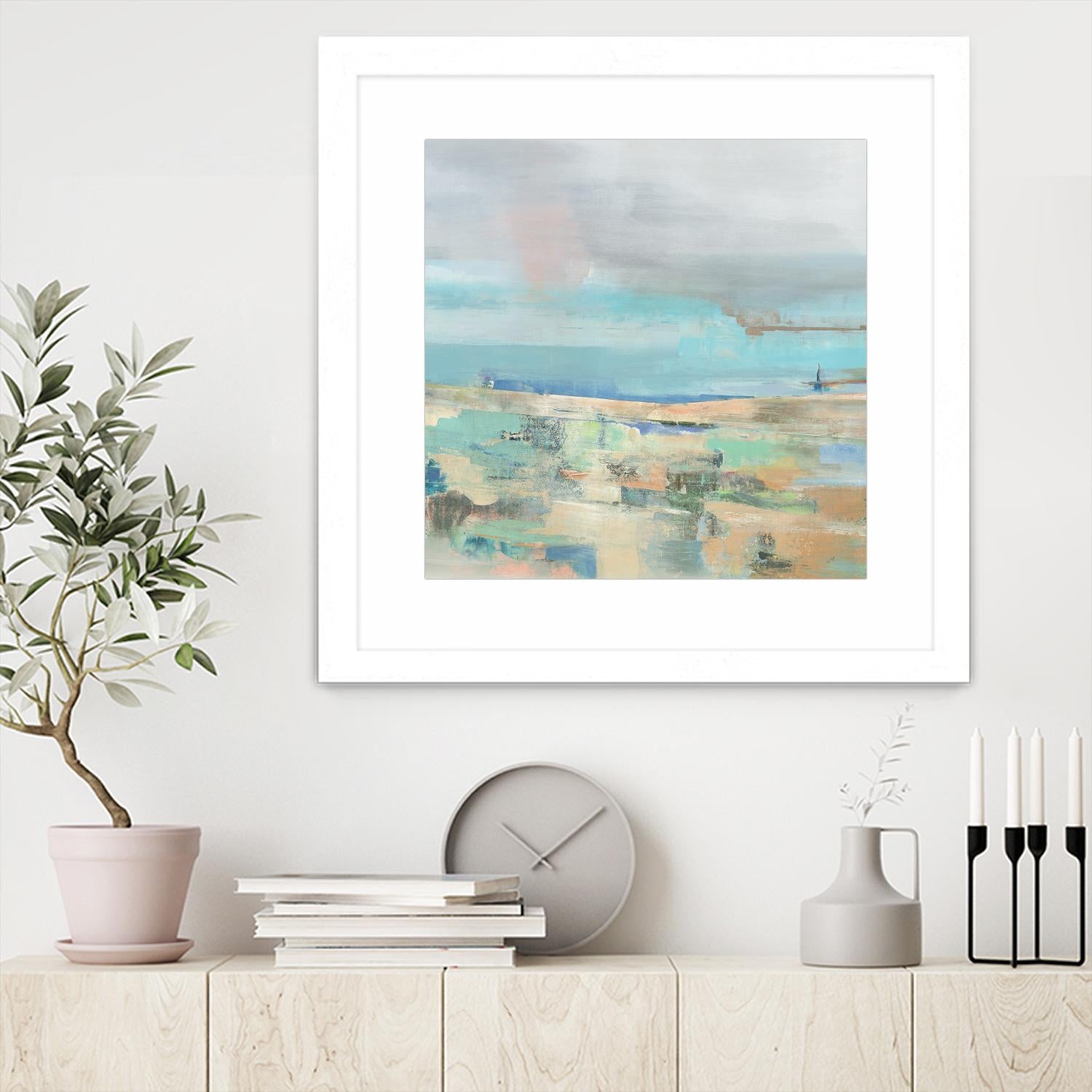 Low Tide I by Nancy Ngo on GIANT ART - pale tints abstract, landscape