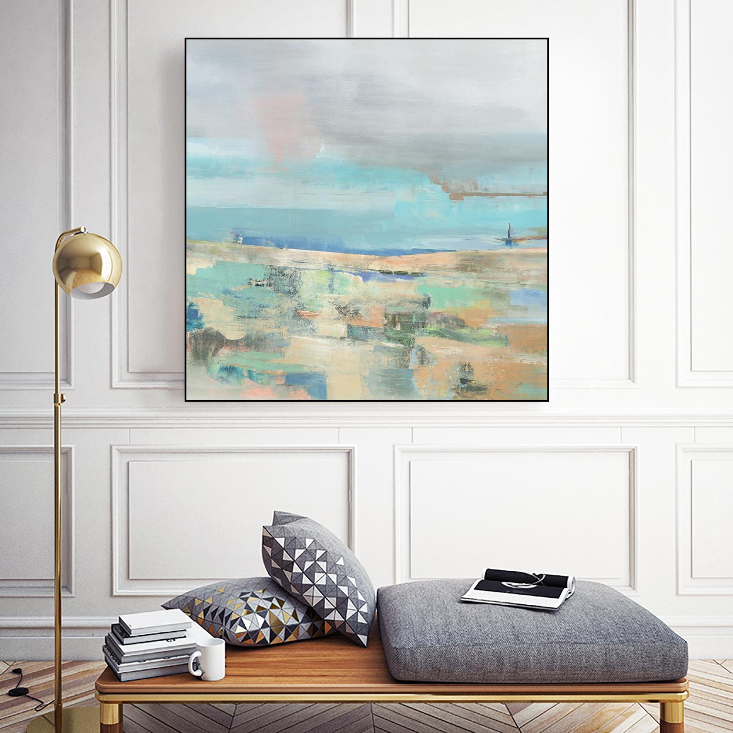 Low Tide I by Nancy Ngo on GIANT ART - pale tints abstract, landscape