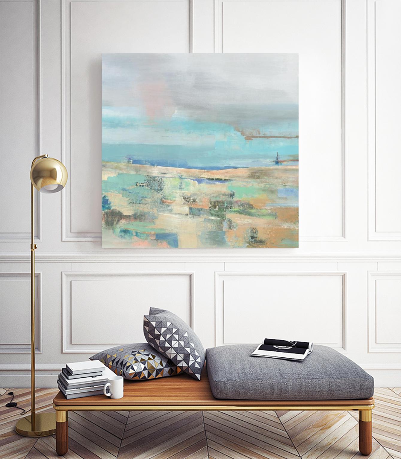 Low Tide I by Nancy Ngo on GIANT ART - pale tints abstract, landscape