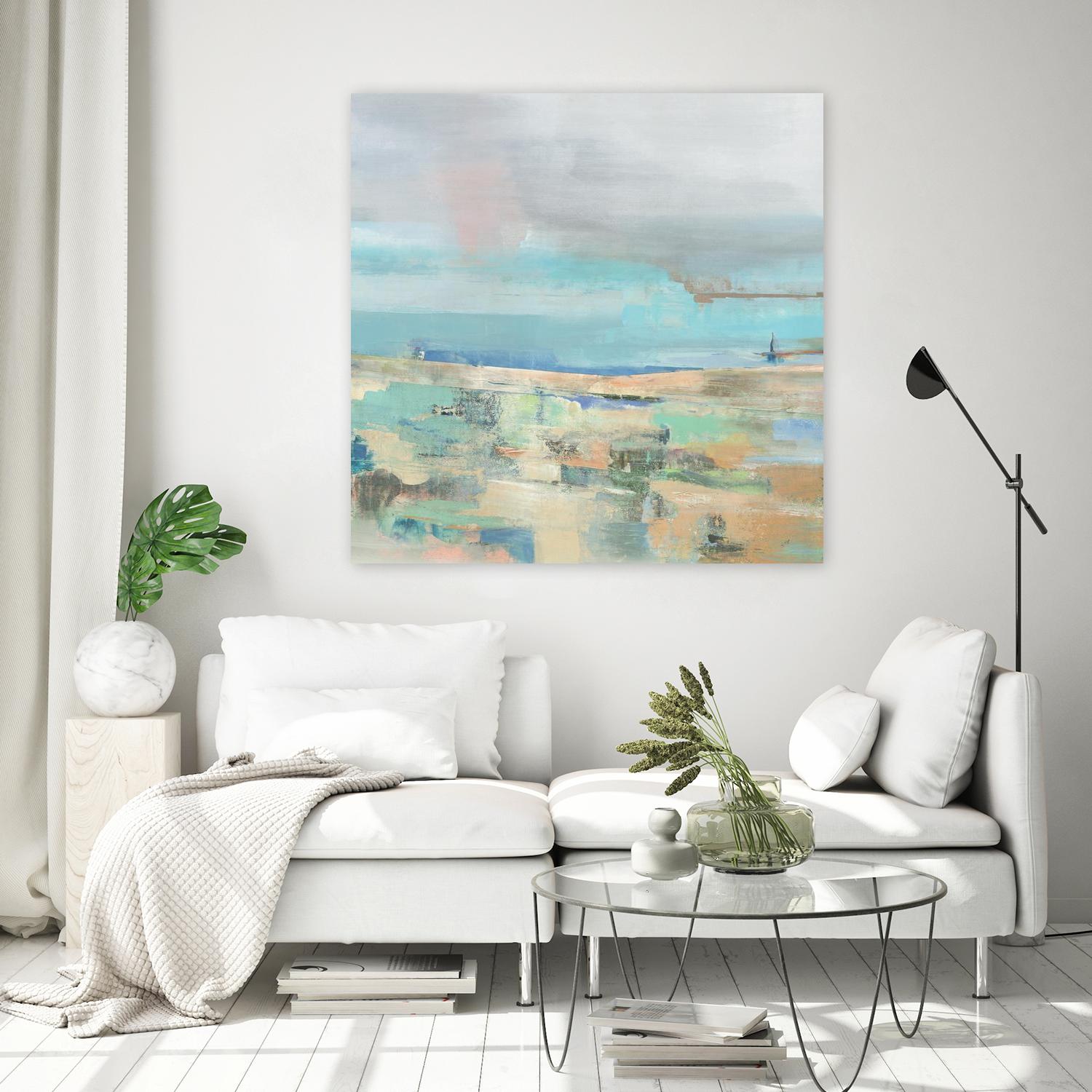 Low Tide I by Nancy Ngo on GIANT ART - pale tints abstract, landscape