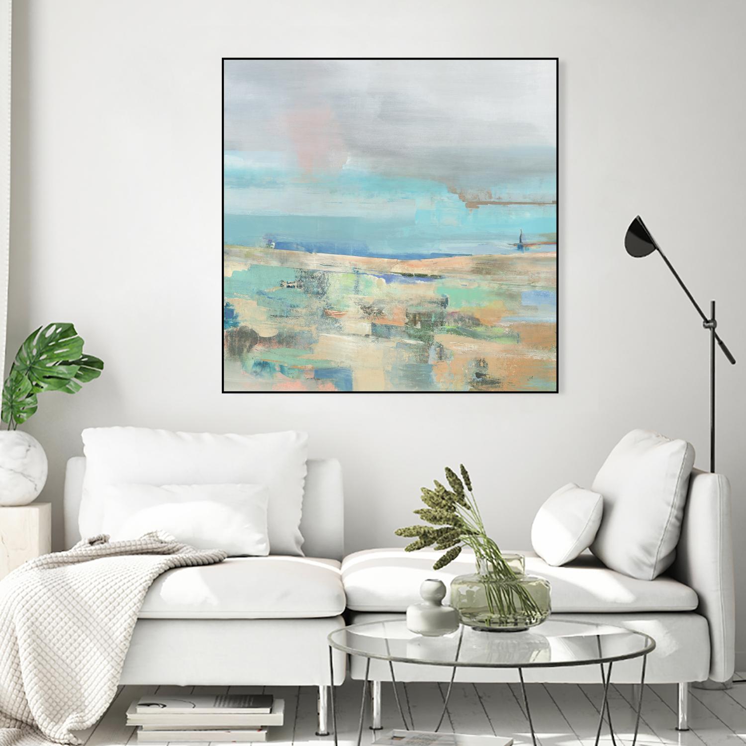 Low Tide I by Nancy Ngo on GIANT ART - pale tints abstract, landscape