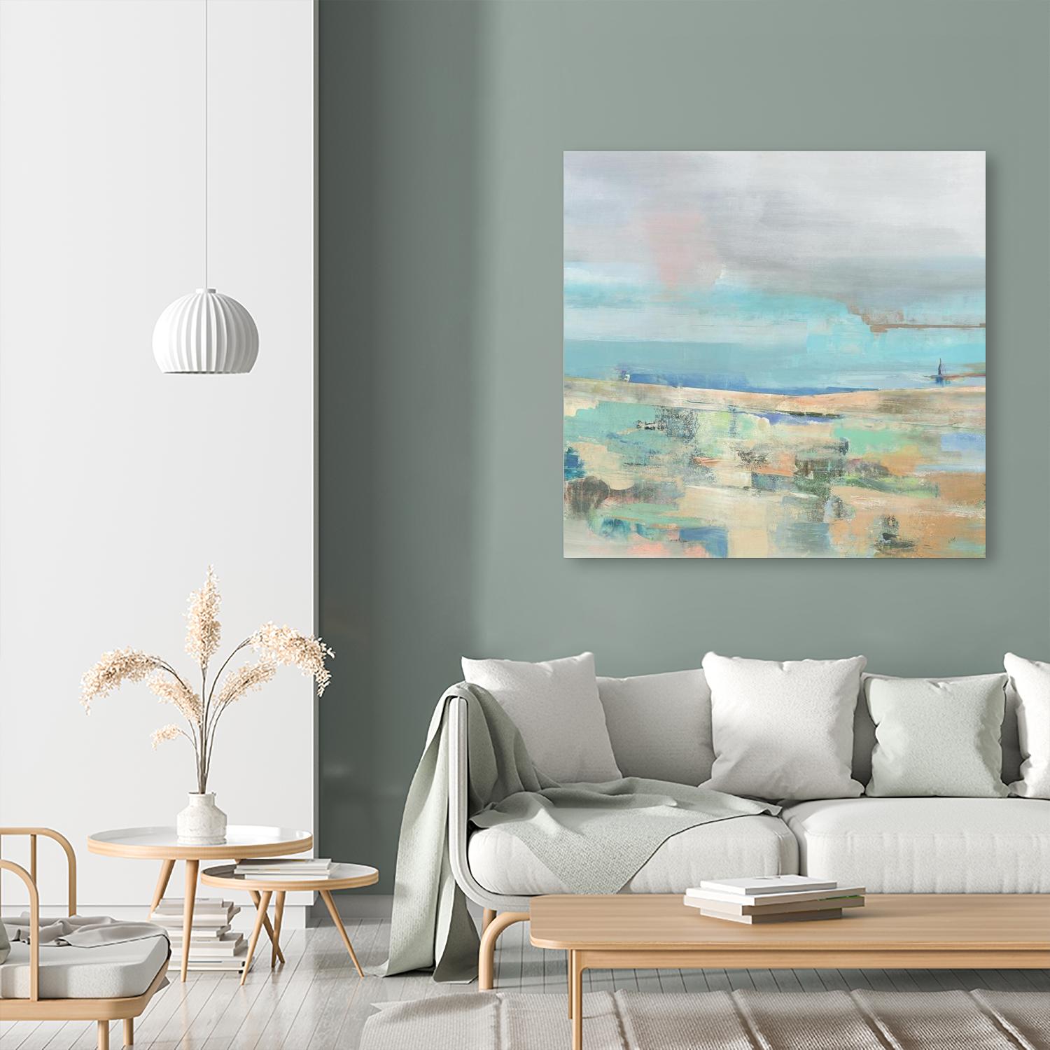 Low Tide I by Nancy Ngo on GIANT ART - pale tints abstract, landscape