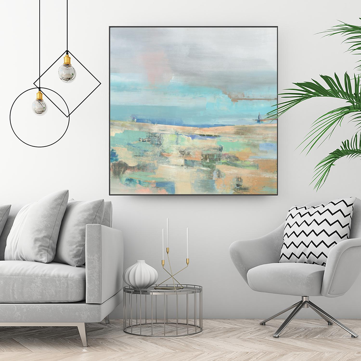 Low Tide I by Nancy Ngo on GIANT ART - pale tints abstract, landscape