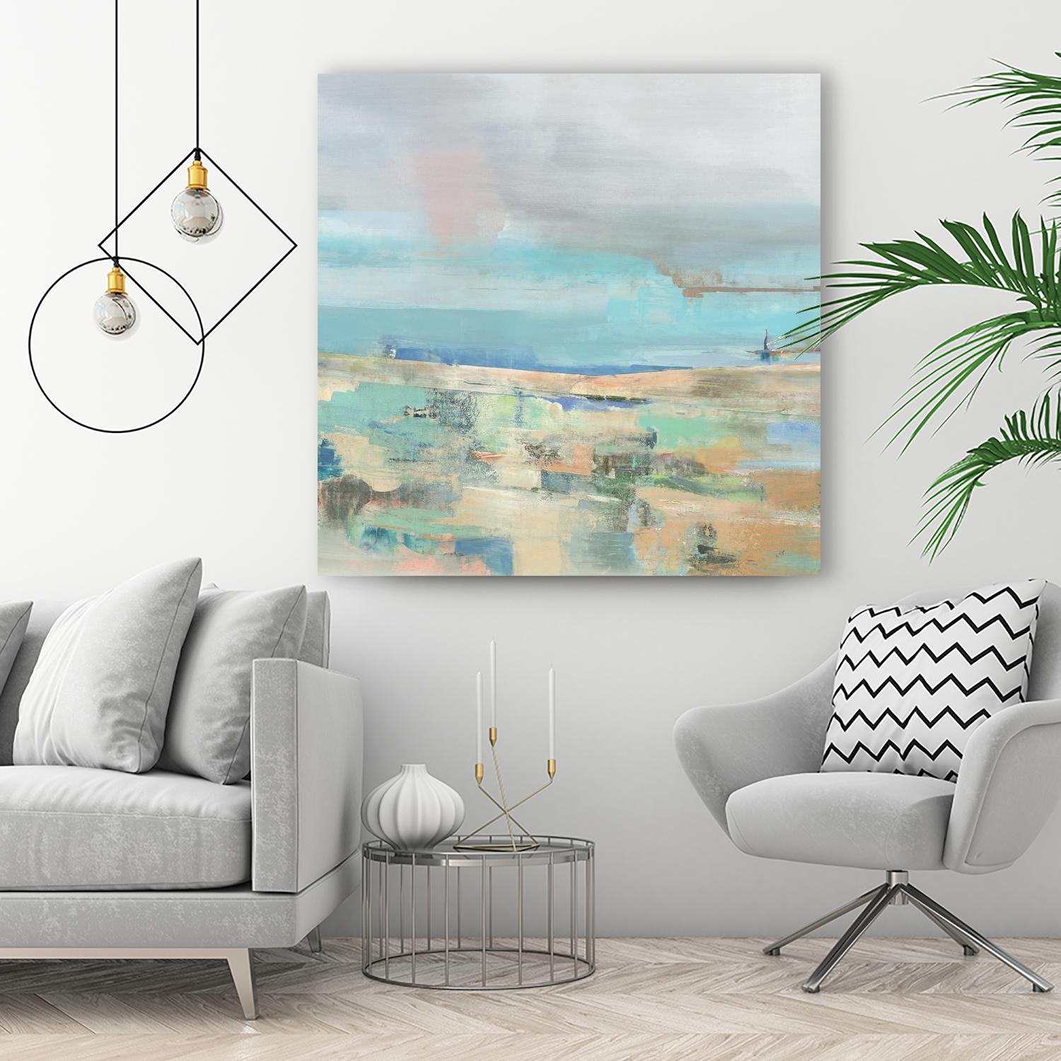 Low Tide I by Nancy Ngo on GIANT ART - pale tints abstract, landscape