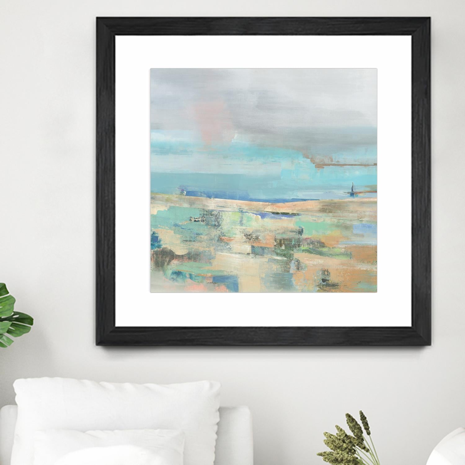 Low Tide I by Nancy Ngo on GIANT ART - pale tints abstract, landscape