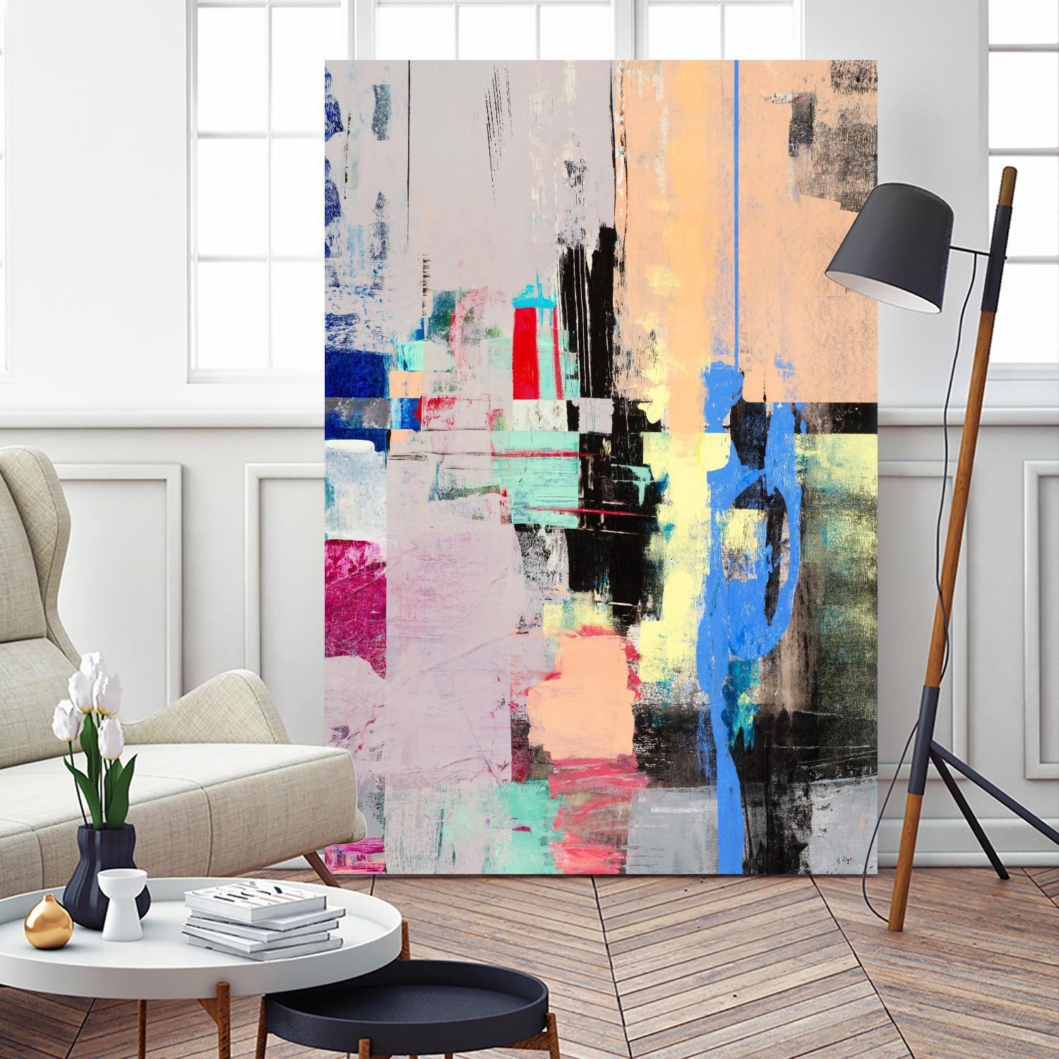 Current Form I by Nancy Ngo on GIANT ART - grays abstract blue