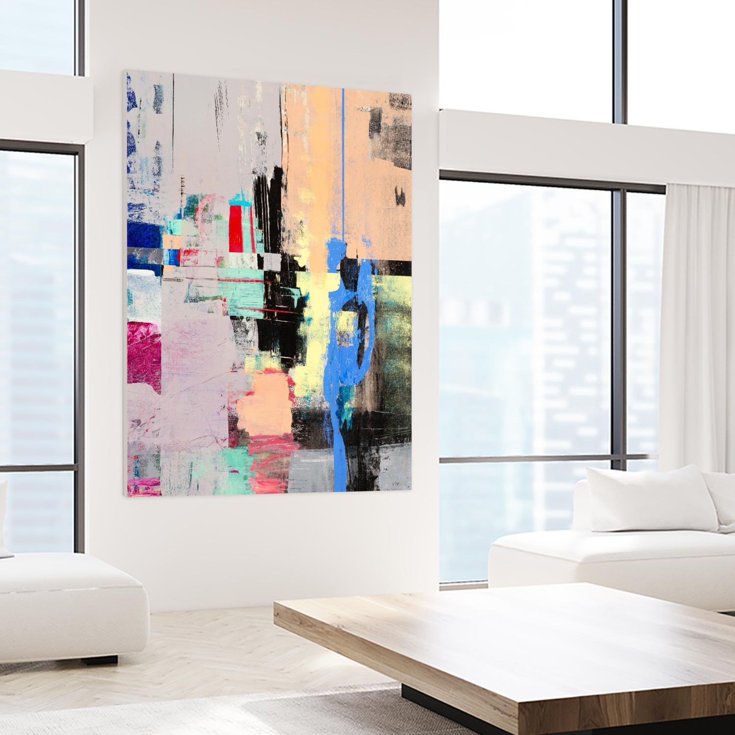 Current Form I by Nancy Ngo on GIANT ART - grays abstract blue