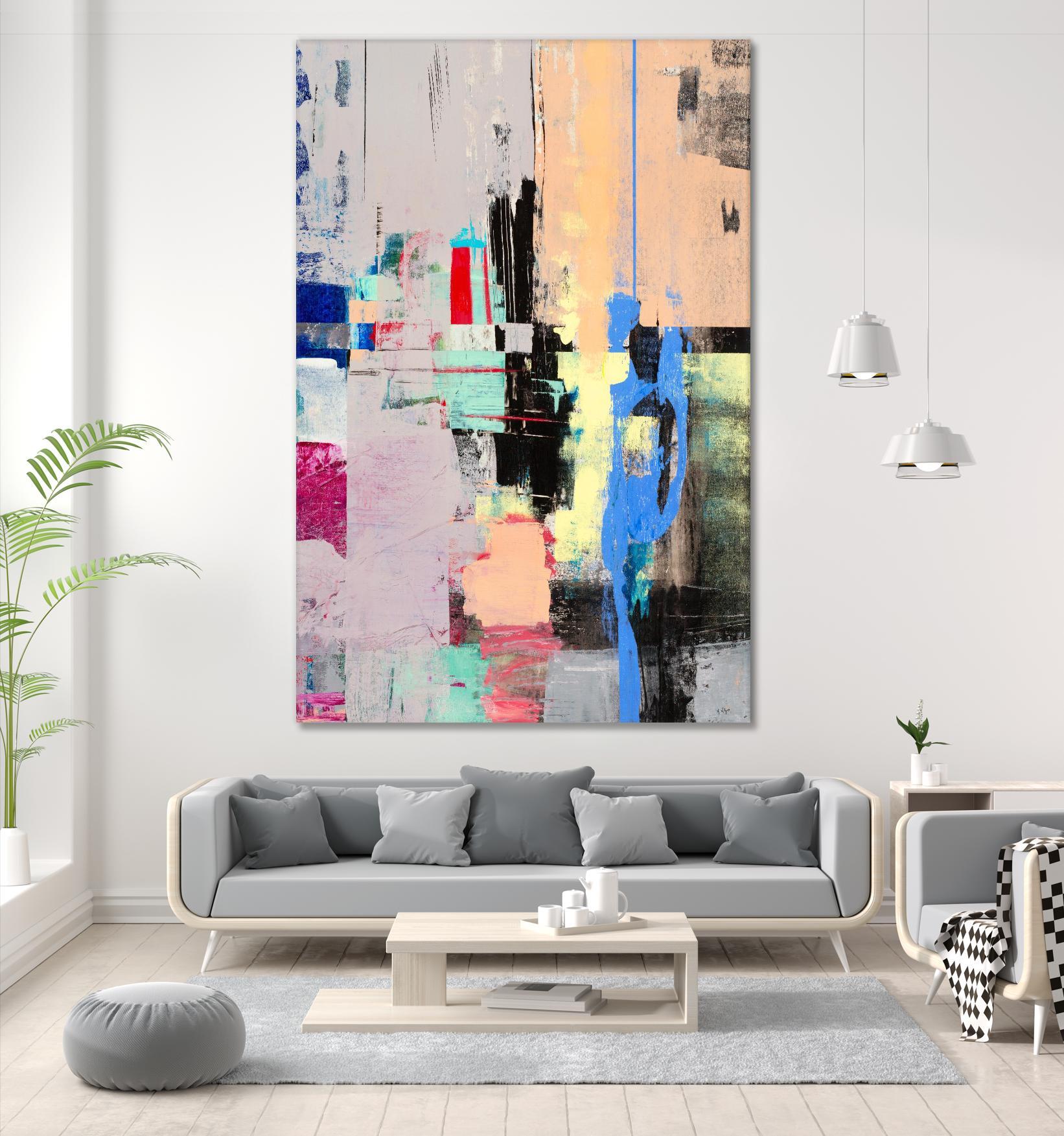 Current Form I by Nancy Ngo on GIANT ART - grays abstract blue