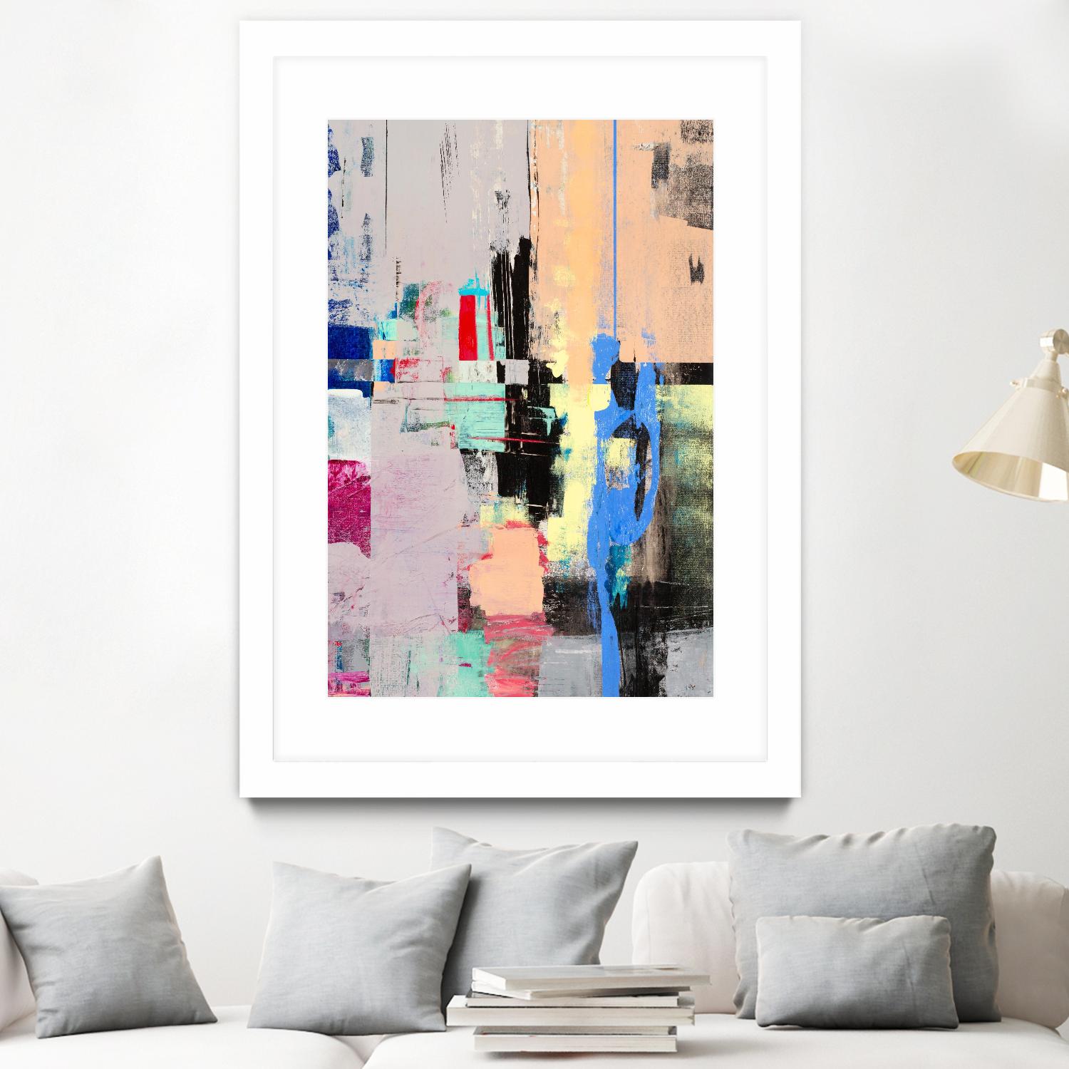 Current Form I by Nancy Ngo on GIANT ART - grays abstract blue