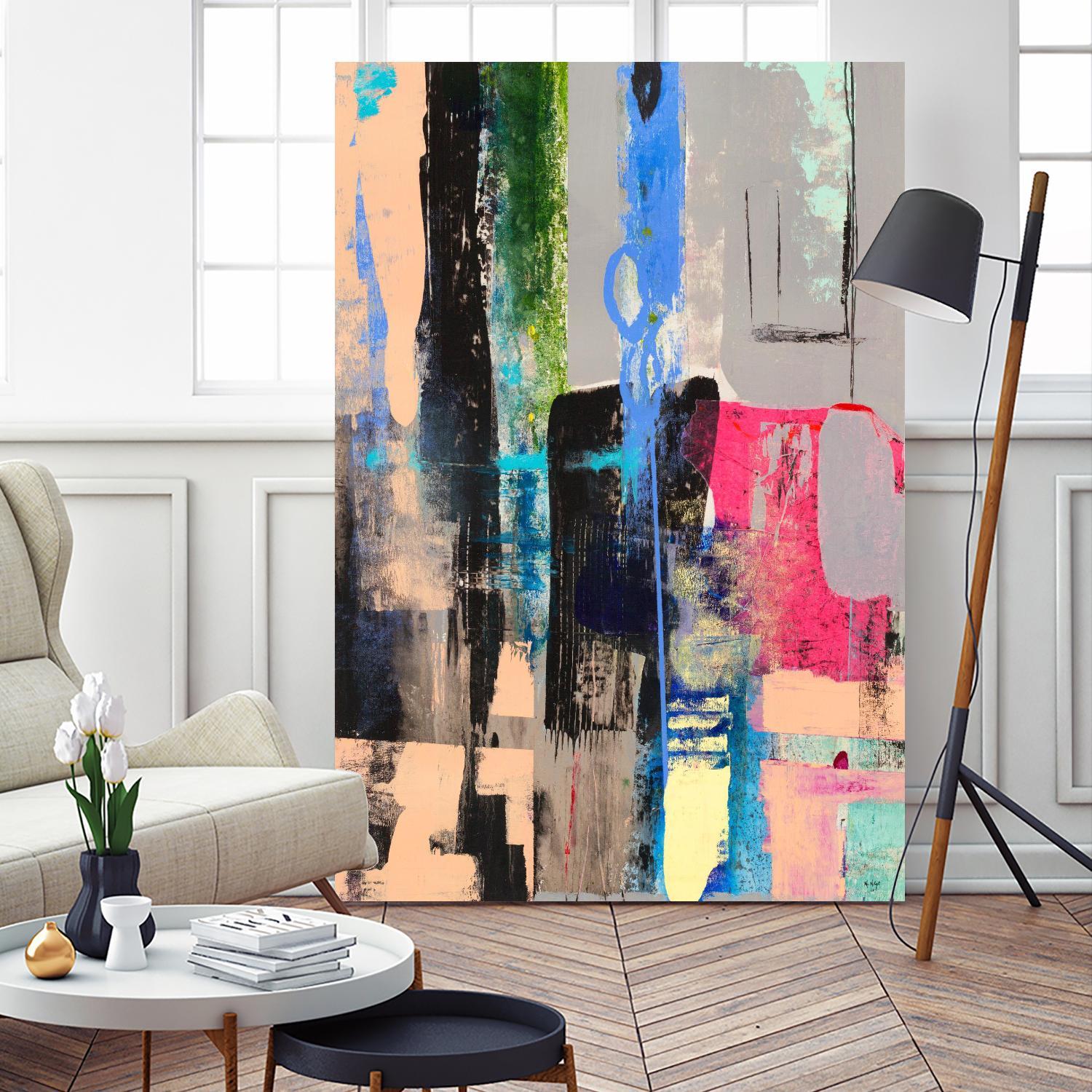 Current Form II by Nancy Ngo on GIANT ART - grays abstract blue