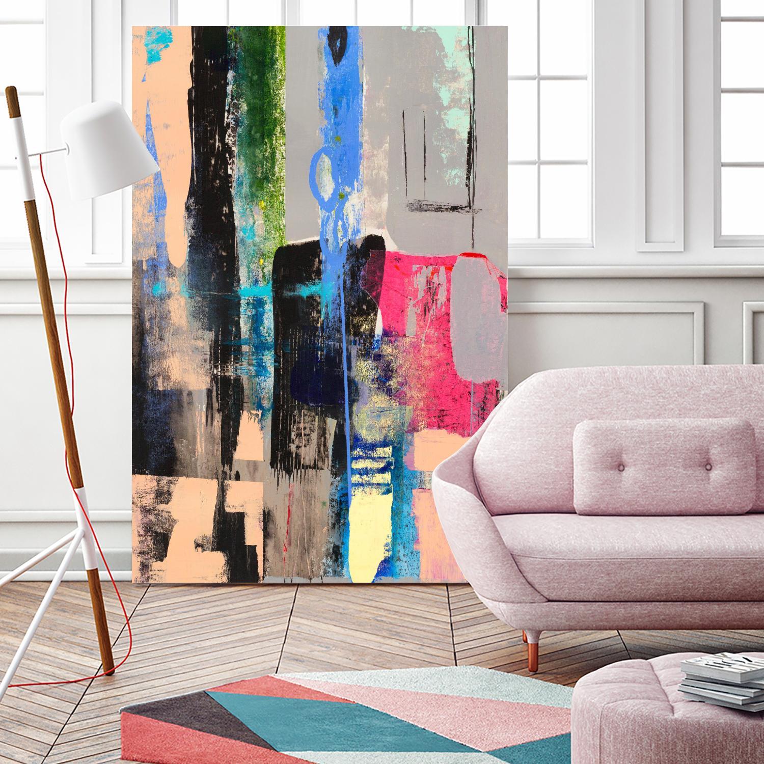 Current Form II by Nancy Ngo on GIANT ART - grays abstract blue