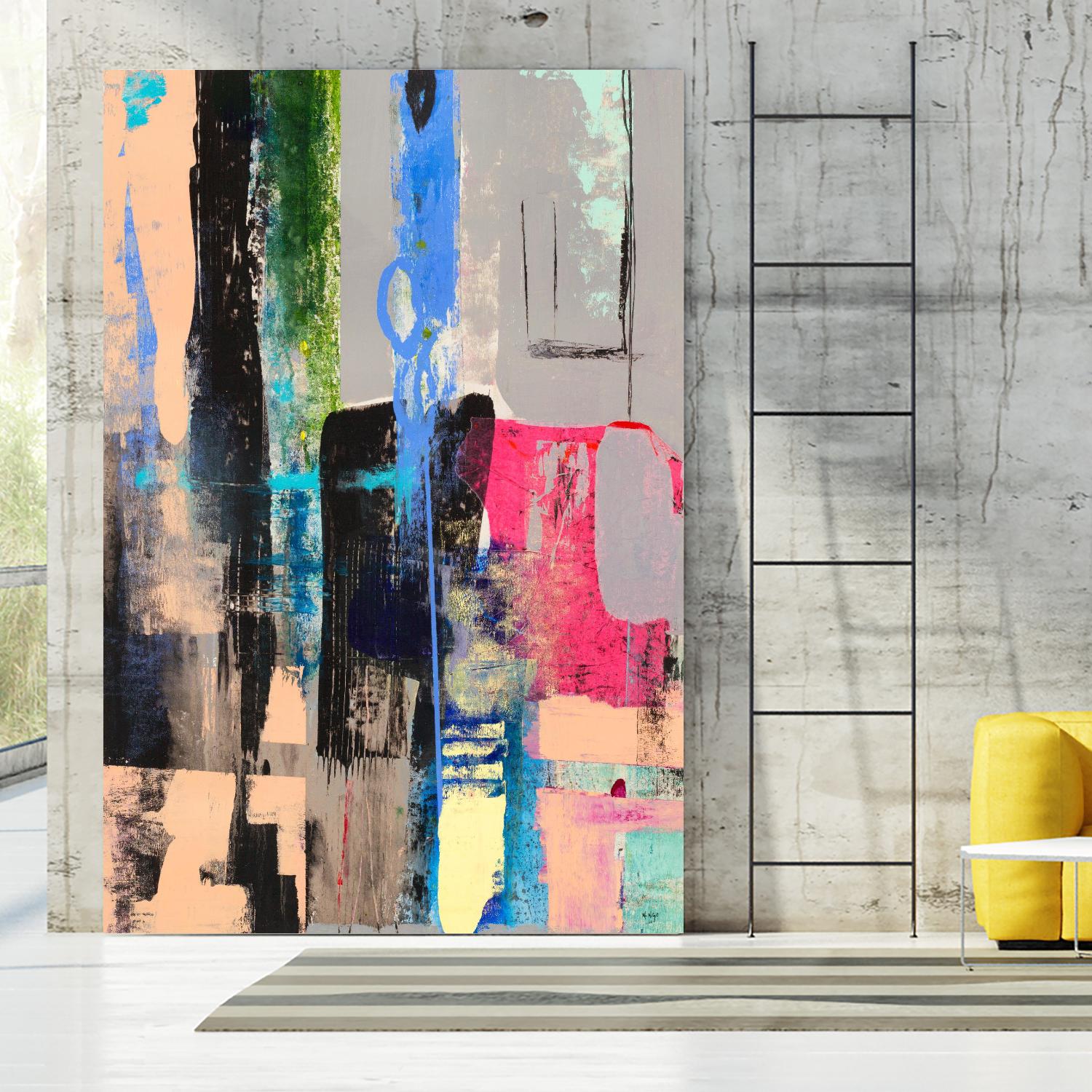 Current Form II by Nancy Ngo on GIANT ART - grays abstract blue