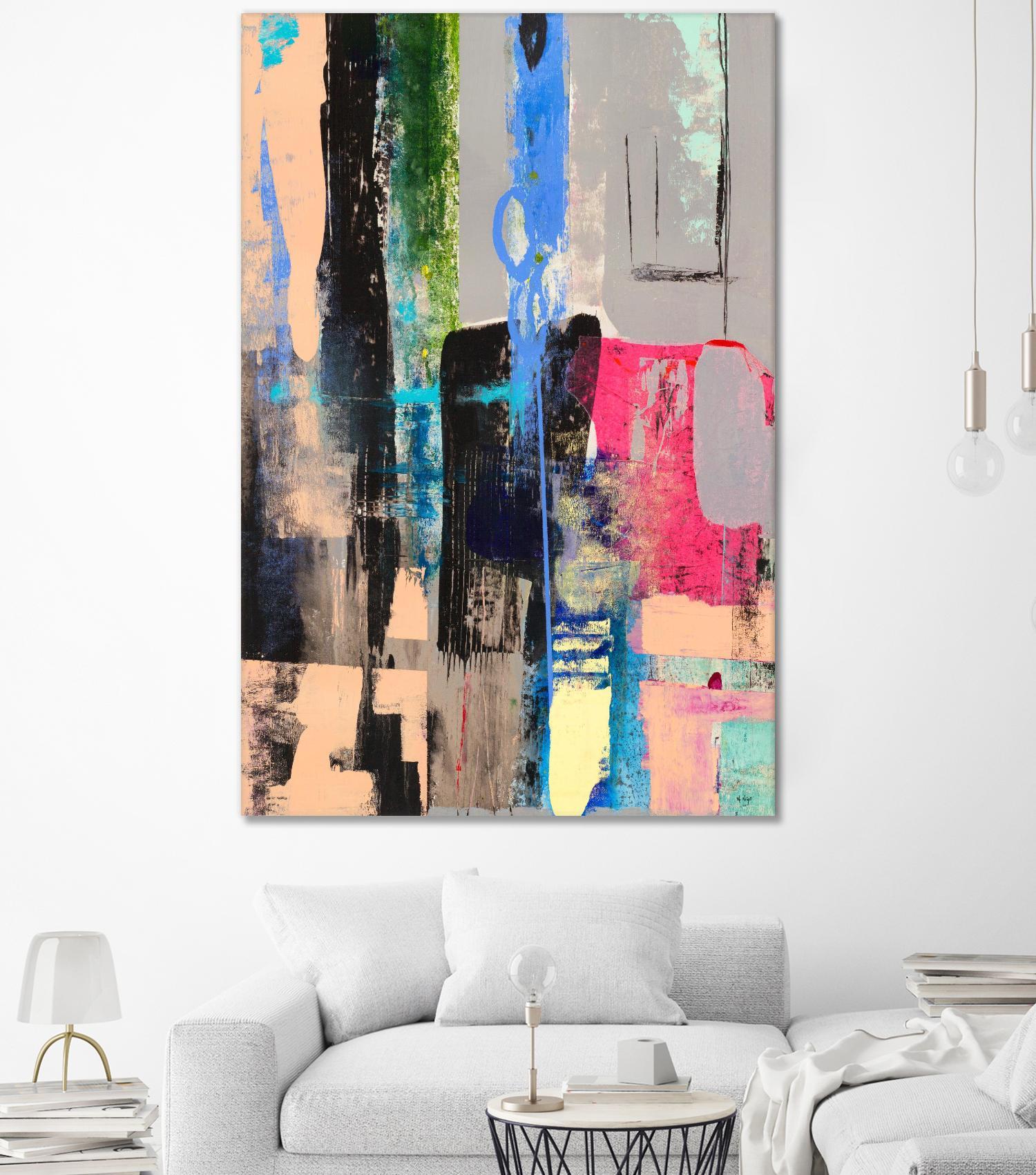 Current Form II by Nancy Ngo on GIANT ART - grays abstract blue