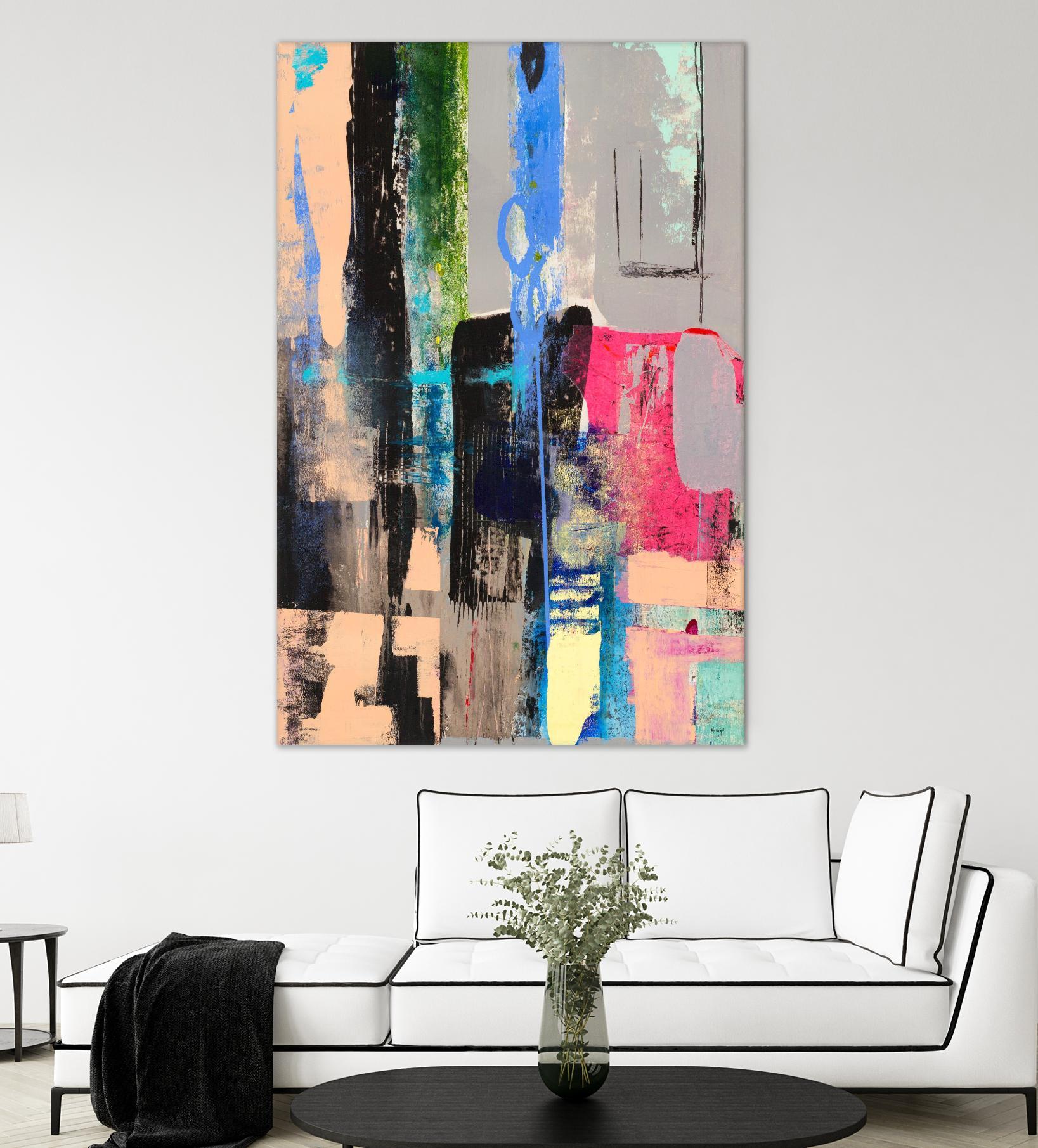 Current Form II by Nancy Ngo on GIANT ART - grays abstract blue