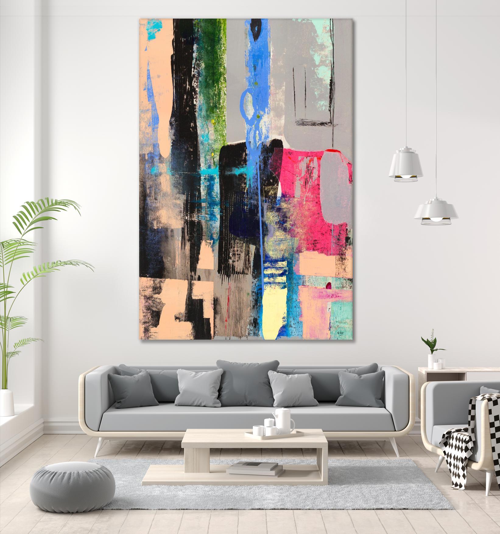 Current Form II by Nancy Ngo on GIANT ART - grays abstract blue