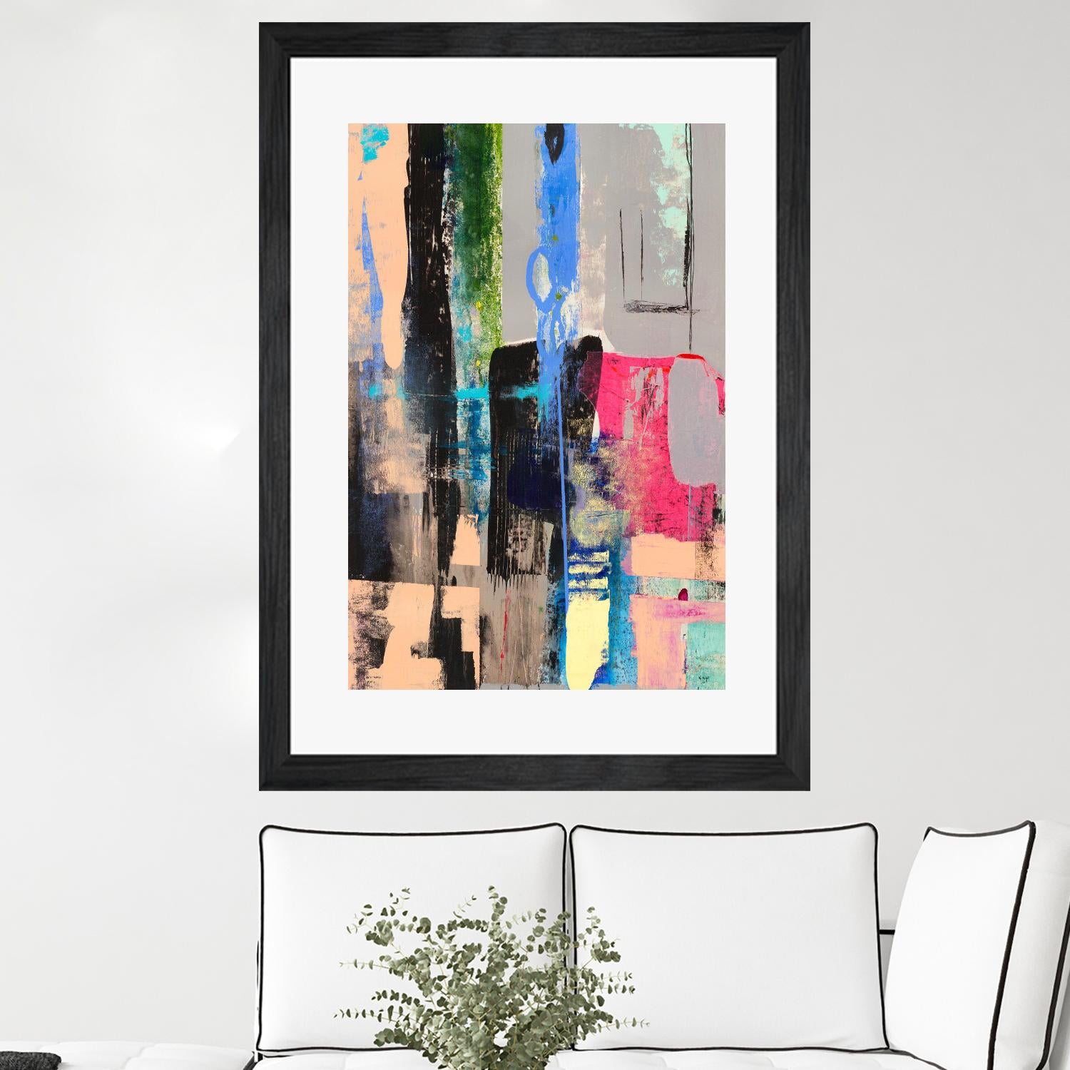 Current Form II by Nancy Ngo on GIANT ART - grays abstract blue