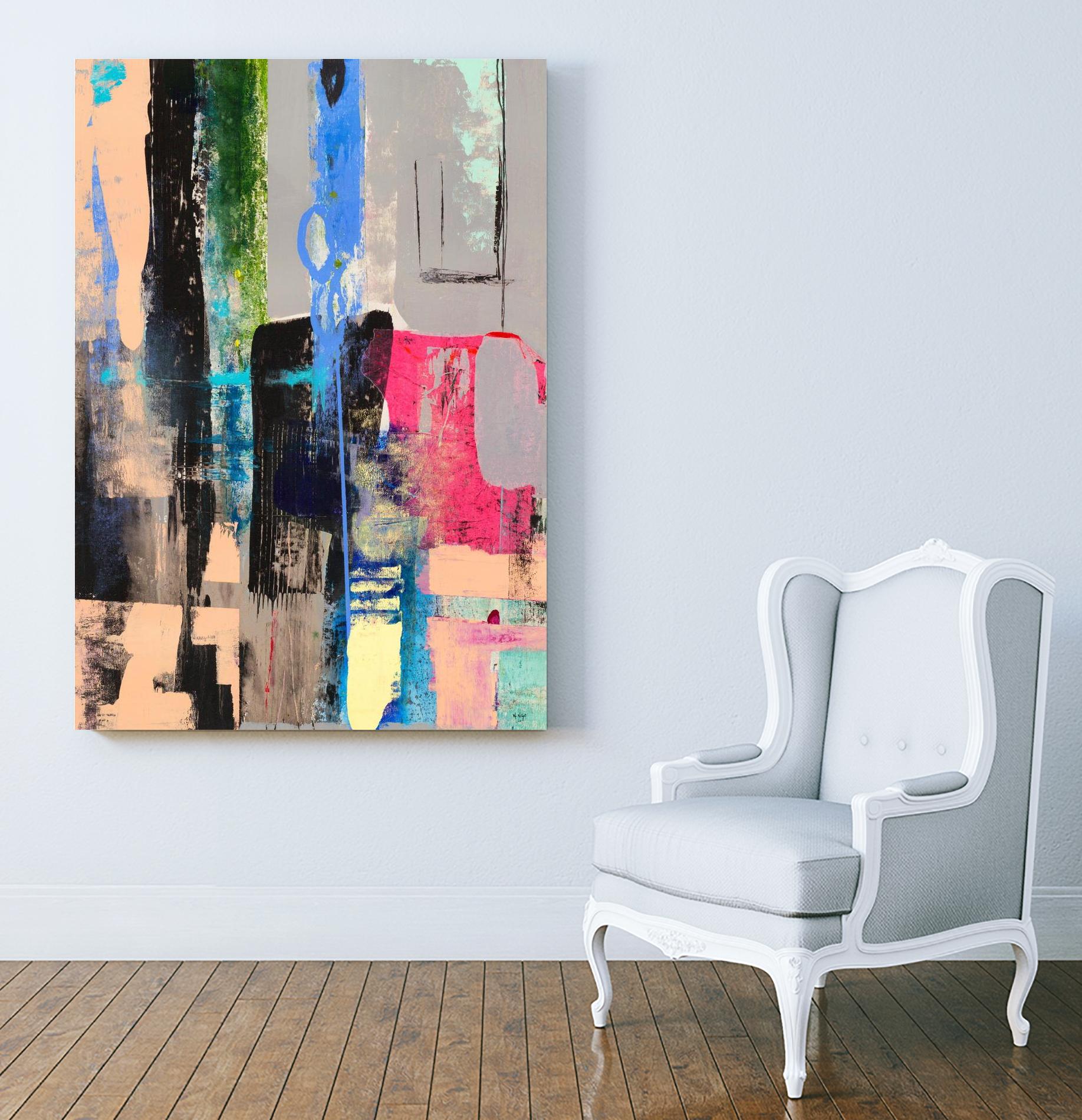 Current Form II by Nancy Ngo on GIANT ART - grays abstract blue