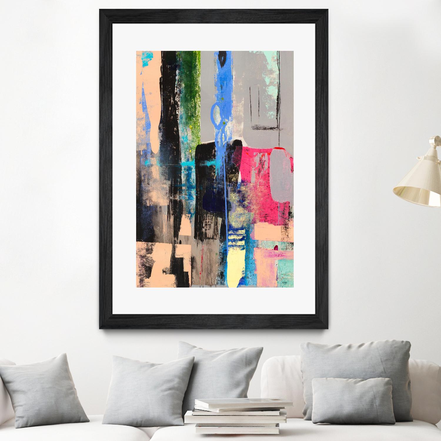 Current Form II by Nancy Ngo on GIANT ART - grays abstract blue