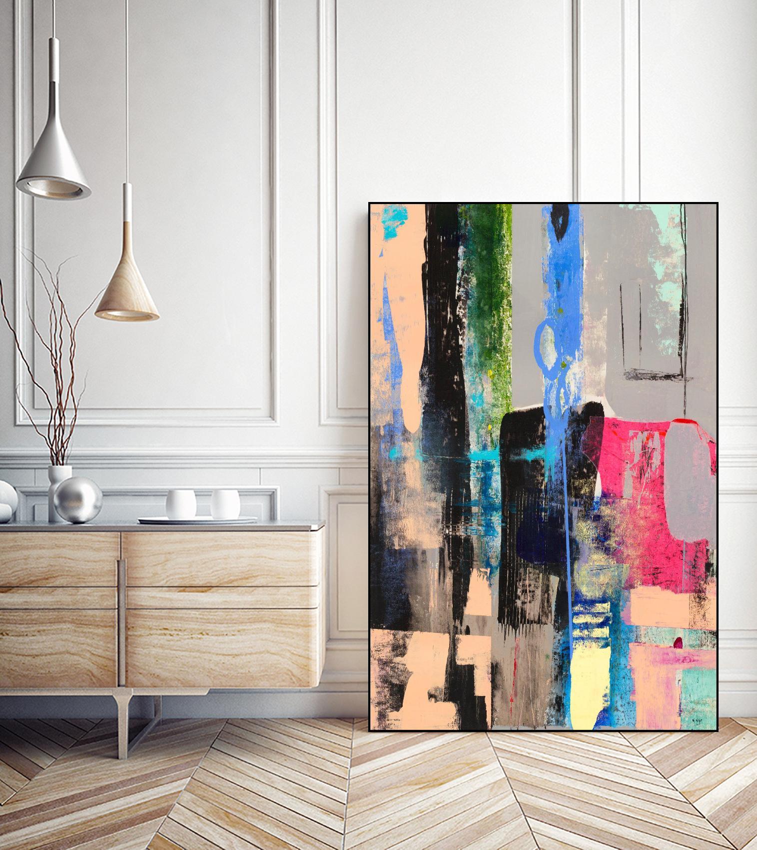 Current Form II by Nancy Ngo on GIANT ART - grays abstract blue