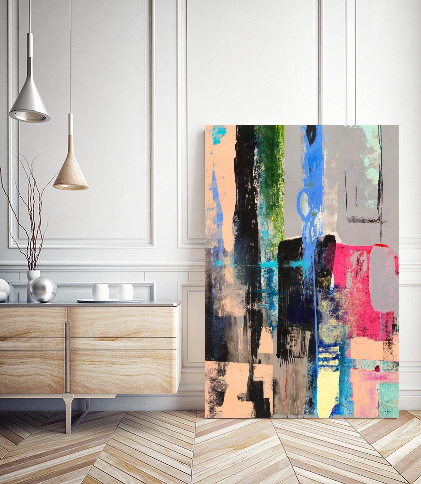 Current Form II by Nancy Ngo on GIANT ART - grays abstract blue