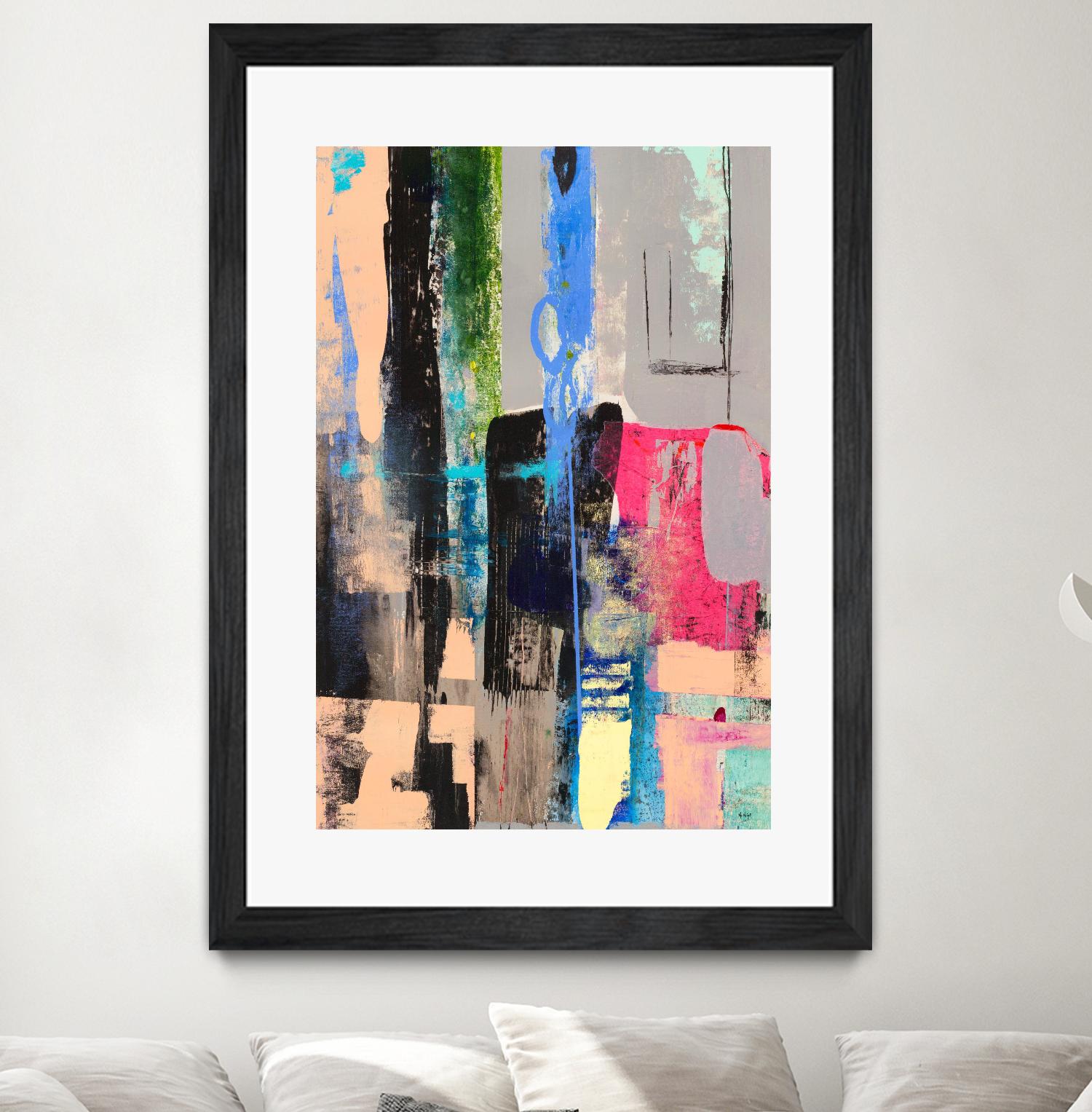 Current Form II by Nancy Ngo on GIANT ART - grays abstract blue