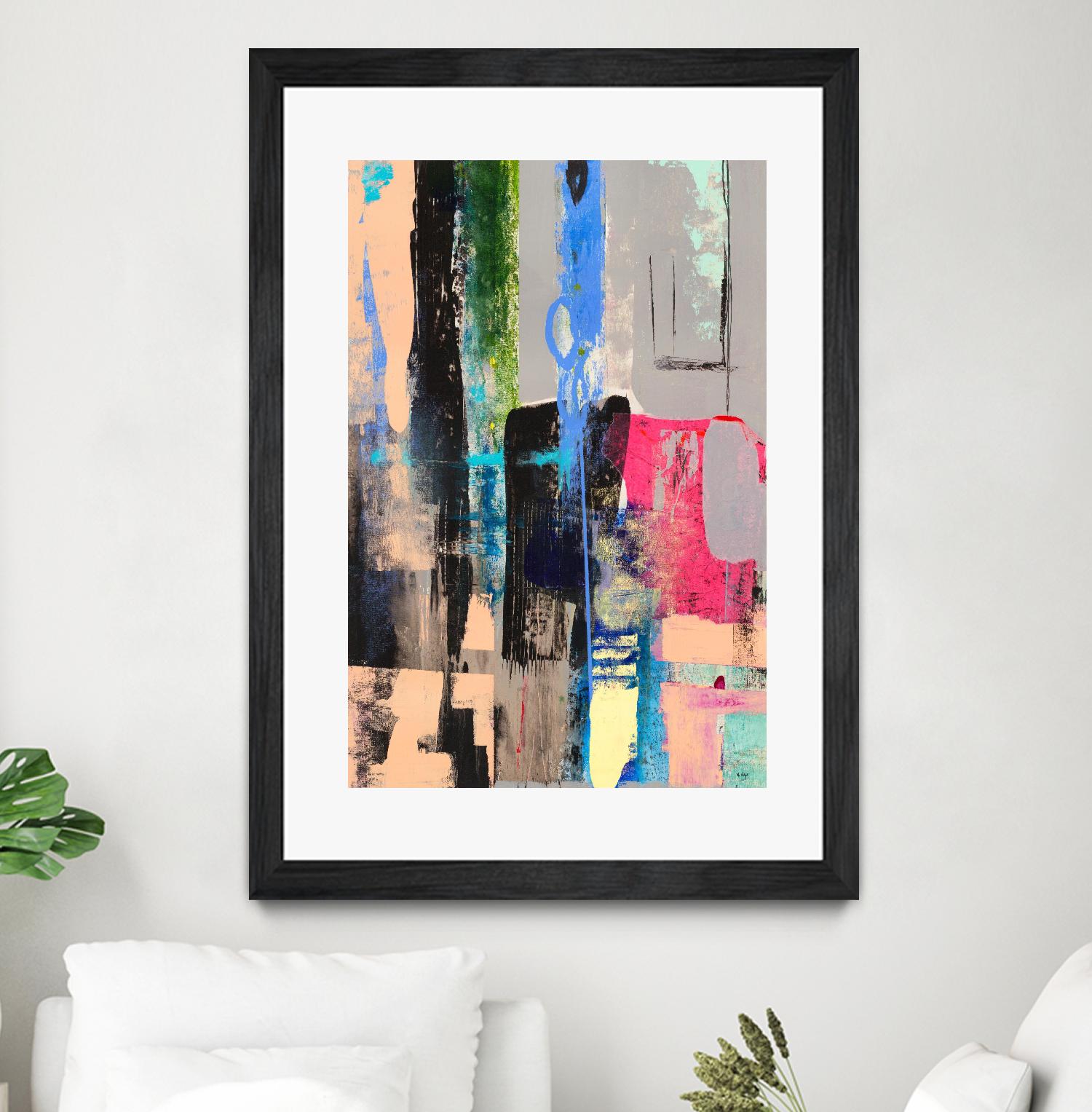 Current Form II by Nancy Ngo on GIANT ART - grays abstract blue