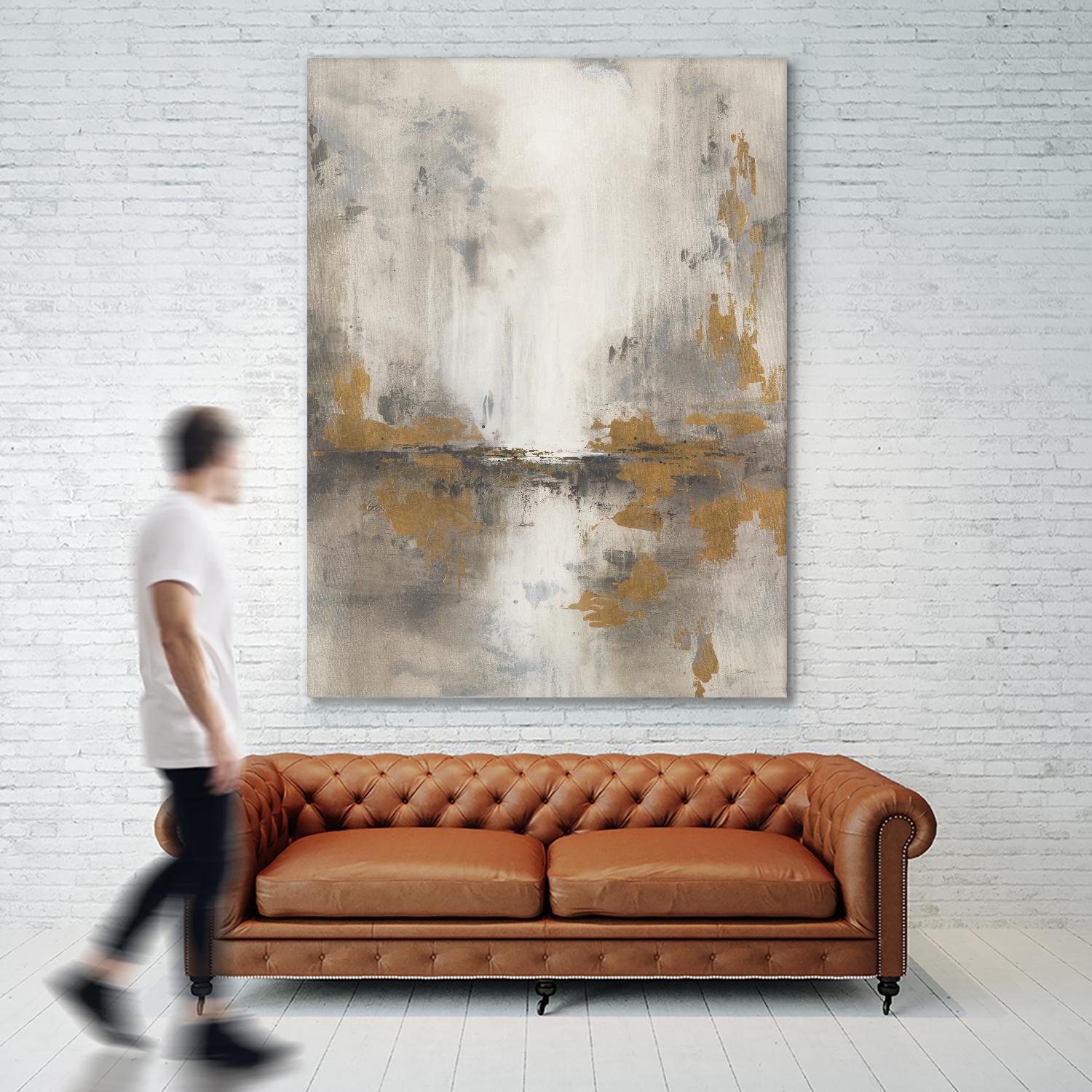 Misty Morning Light by Leah Rei on GIANT ART - grays, metallic abstract