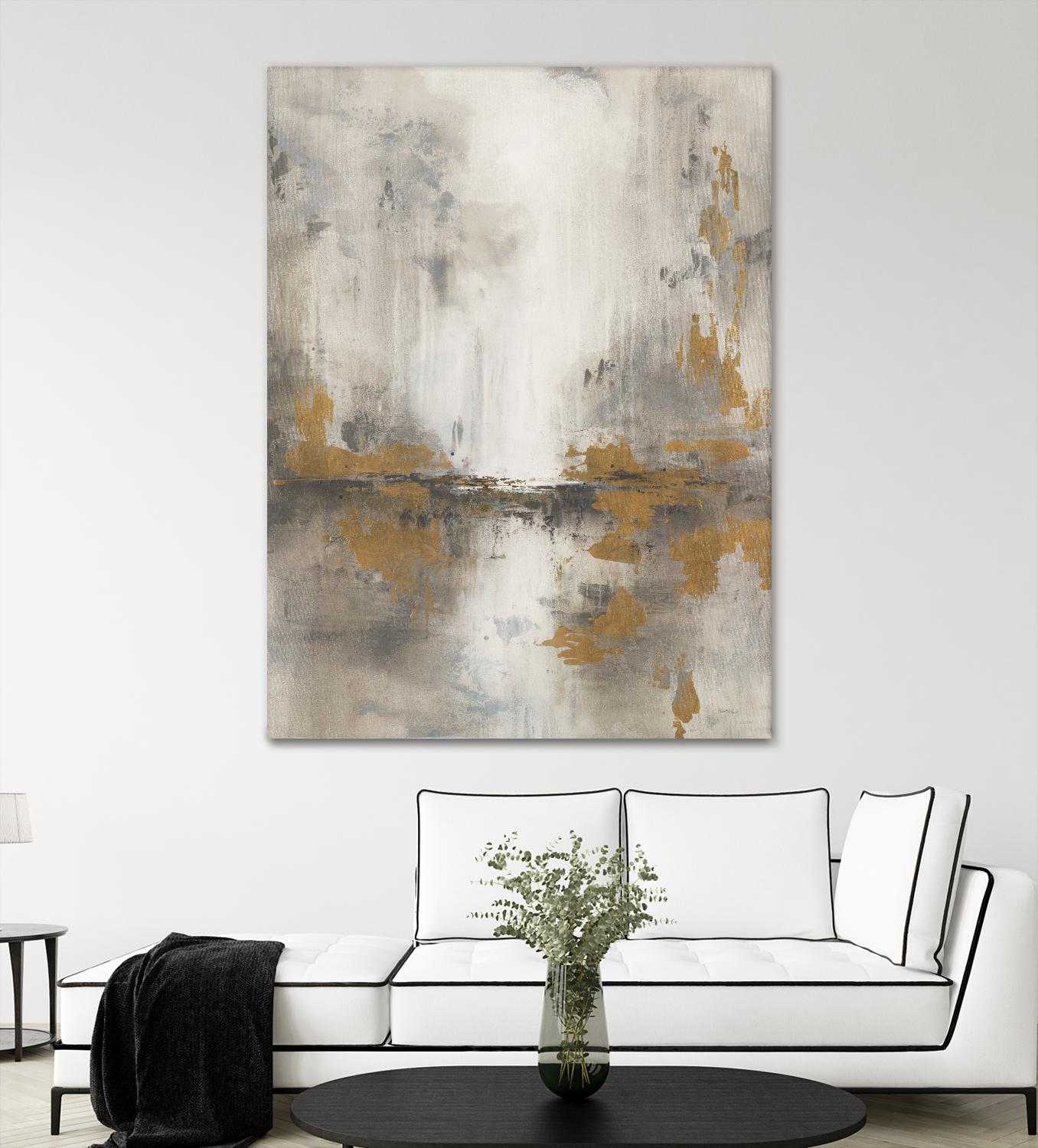 Misty Morning Light by Leah Rei on GIANT ART - grays, metallic abstract