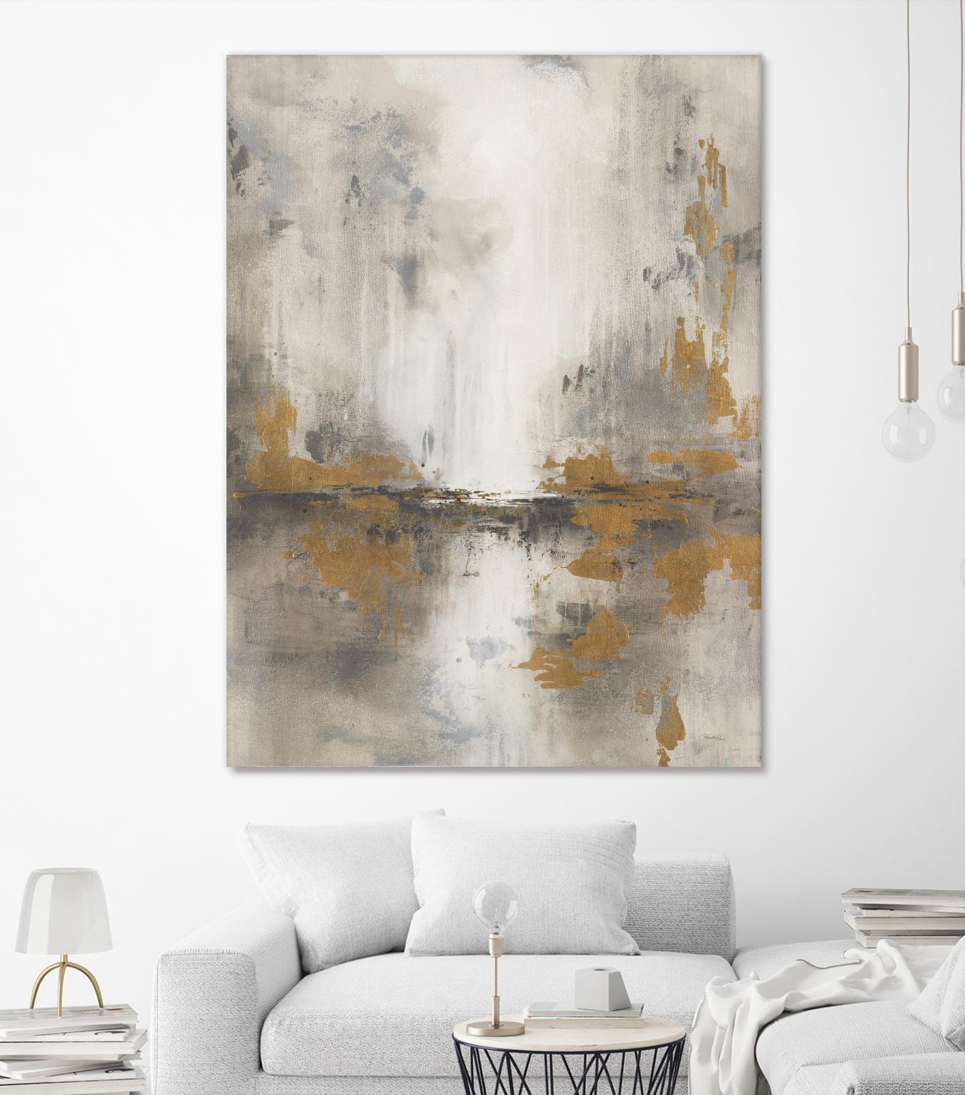 Misty Morning Light by Leah Rei on GIANT ART - grays, metallic abstract
