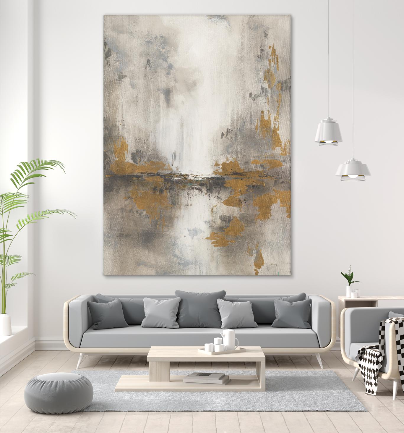 Misty Morning Light by Leah Rei on GIANT ART - grays, metallic abstract