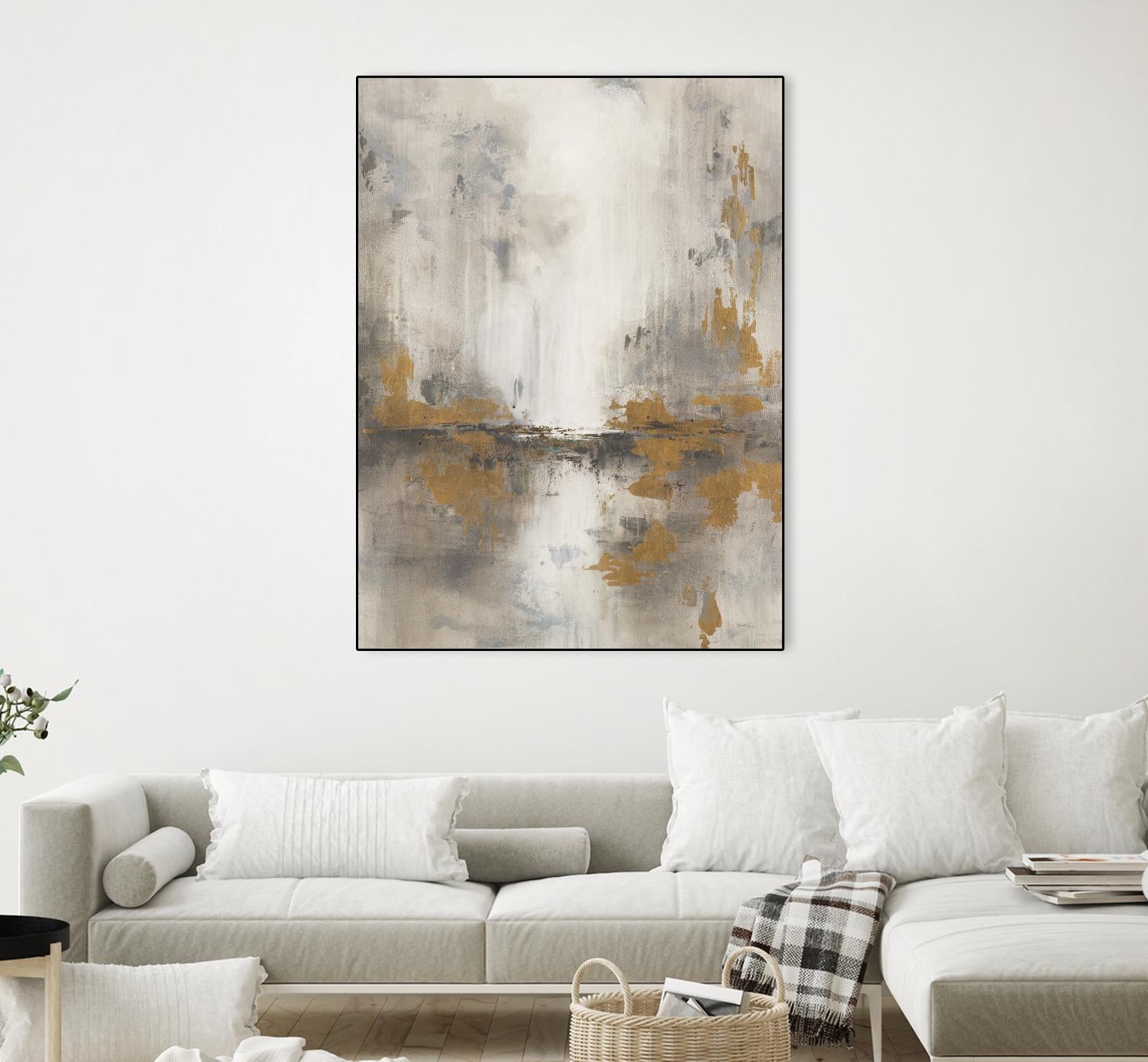 Misty Morning Light by Leah Rei on GIANT ART - grays, metallic abstract