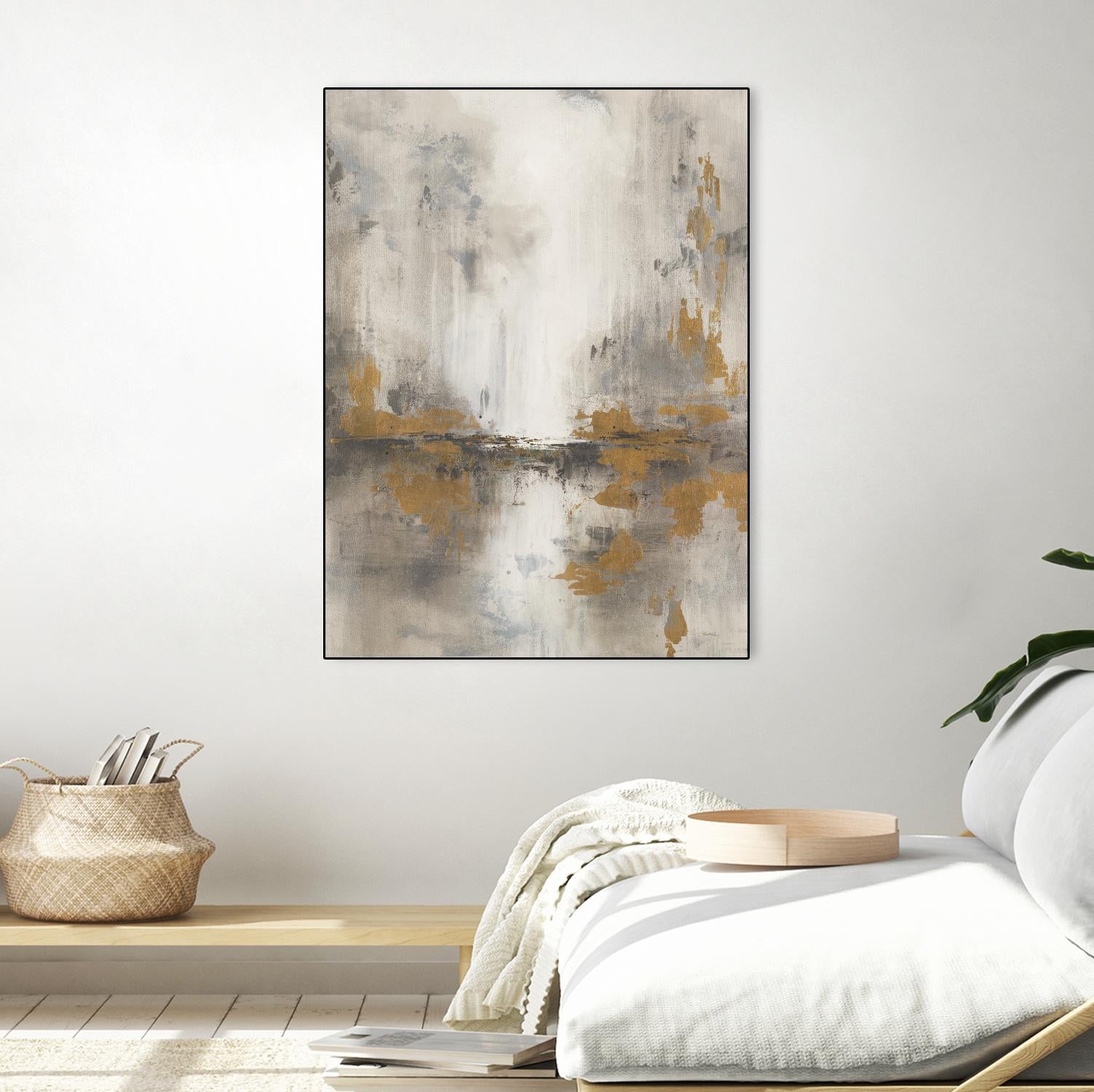 Misty Morning Light by Leah Rei on GIANT ART - grays, metallic abstract