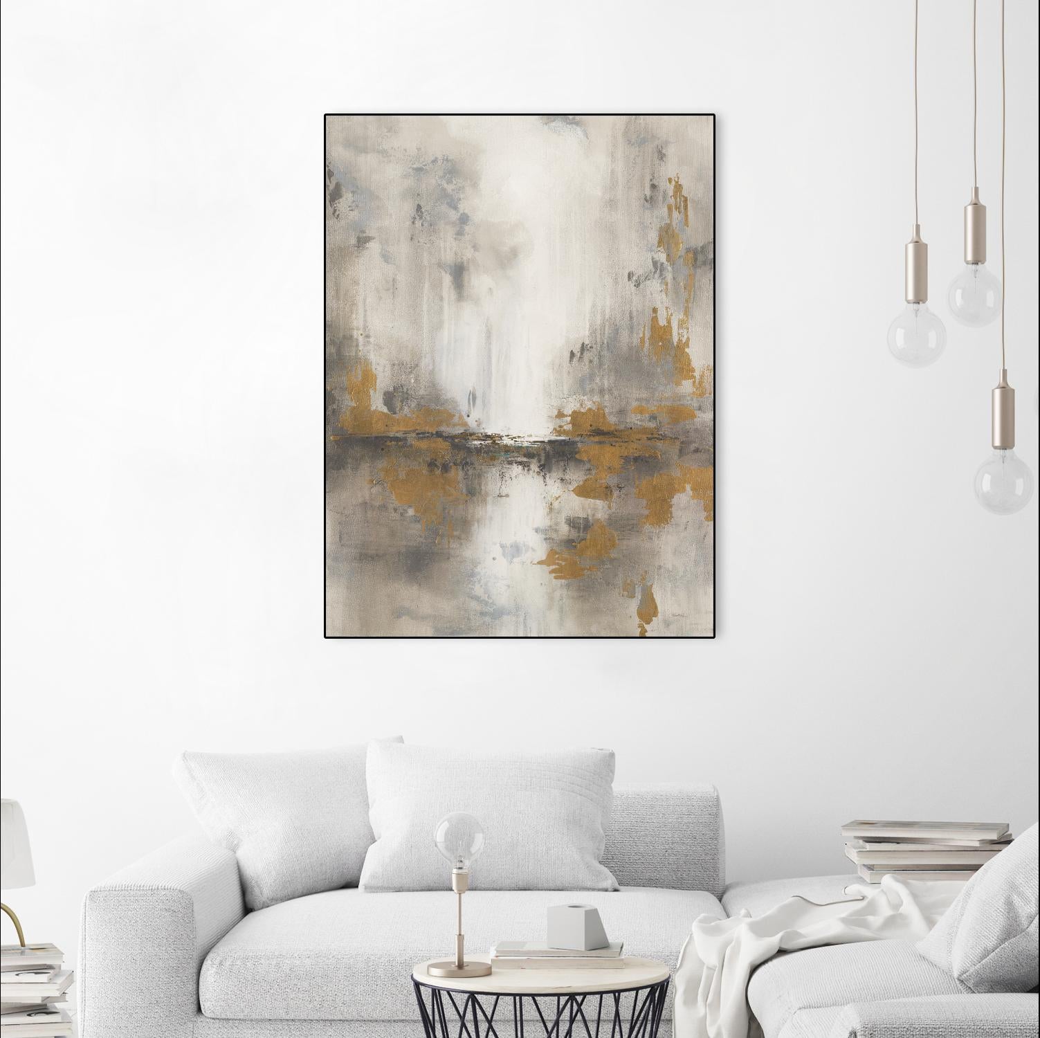 Misty Morning Light by Leah Rei on GIANT ART - grays, metallic abstract