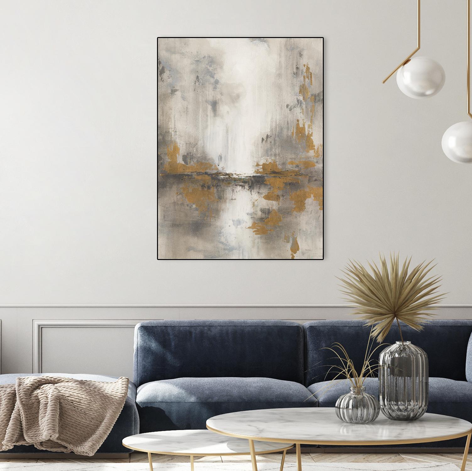 Misty Morning Light by Leah Rei on GIANT ART - grays, metallic abstract