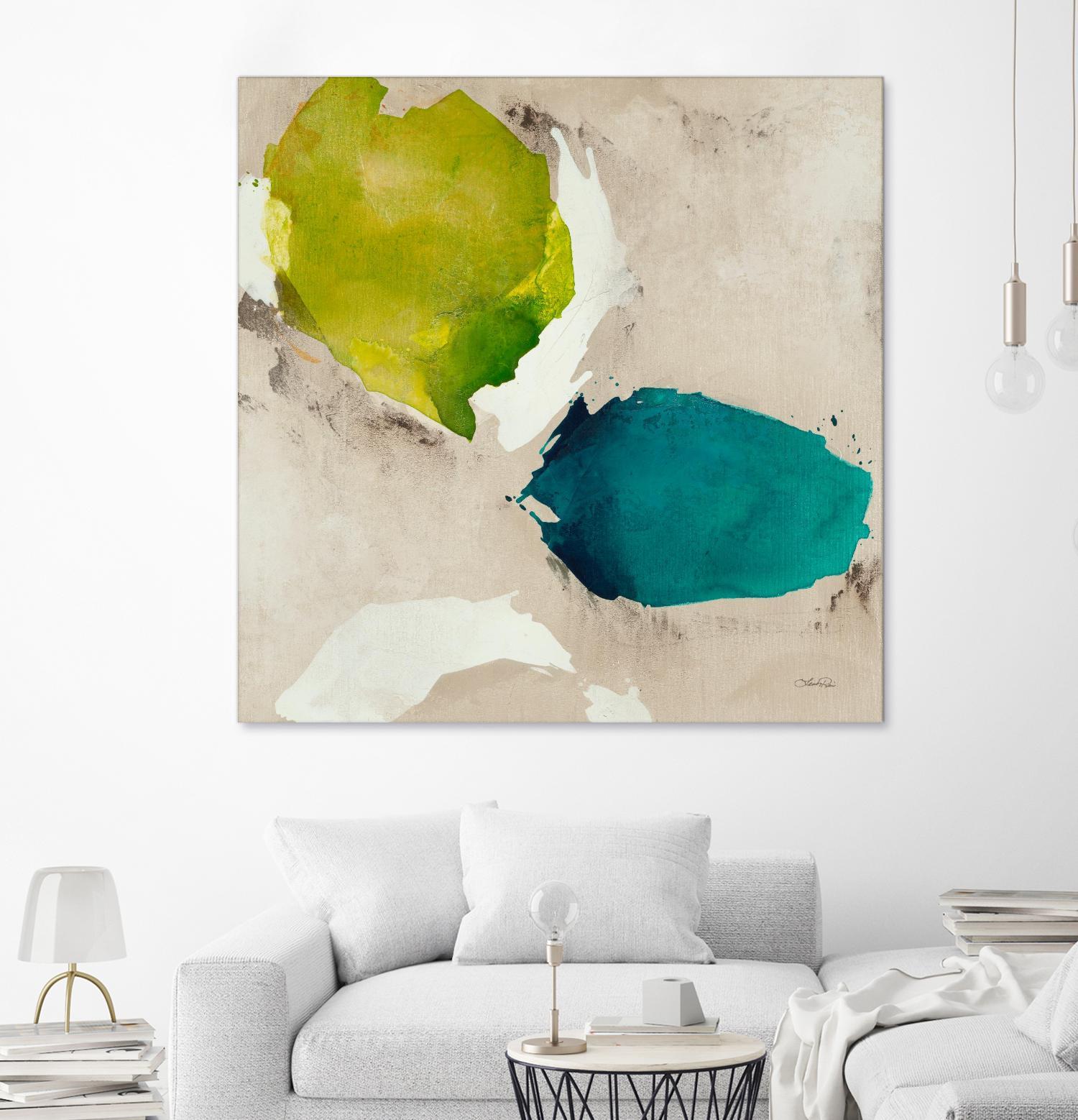 Connected I by Leah Rei on GIANT ART - greens abstract green