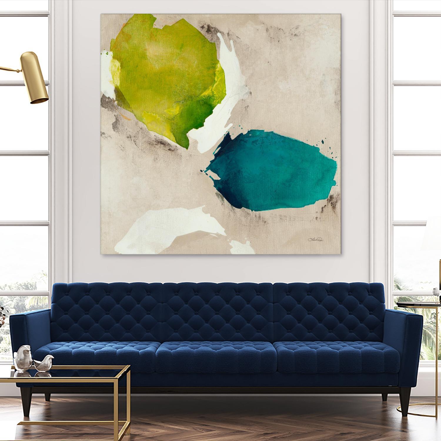 Connected I by Leah Rei on GIANT ART - greens abstract green