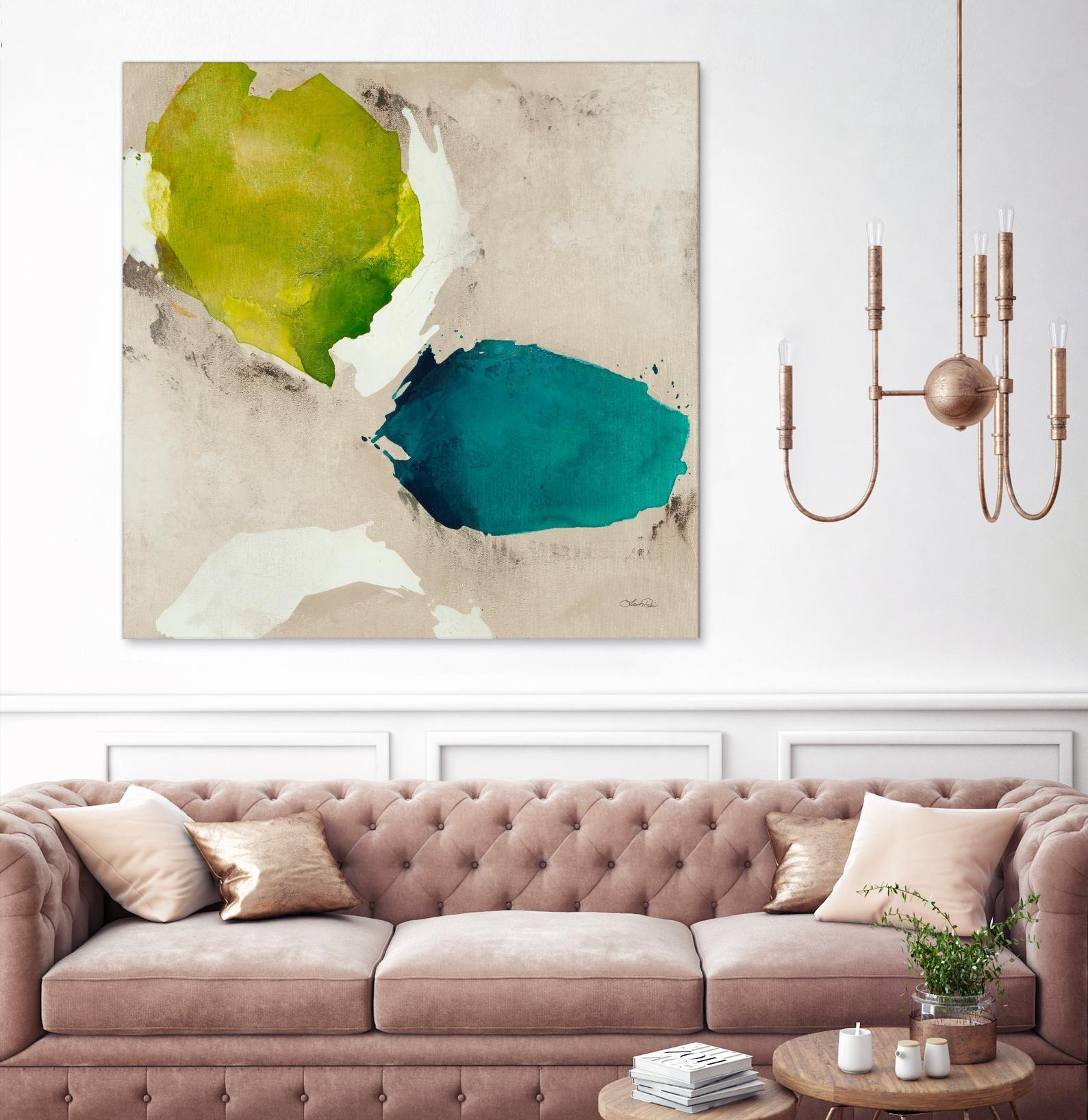 Connected I by Leah Rei on GIANT ART - greens abstract green