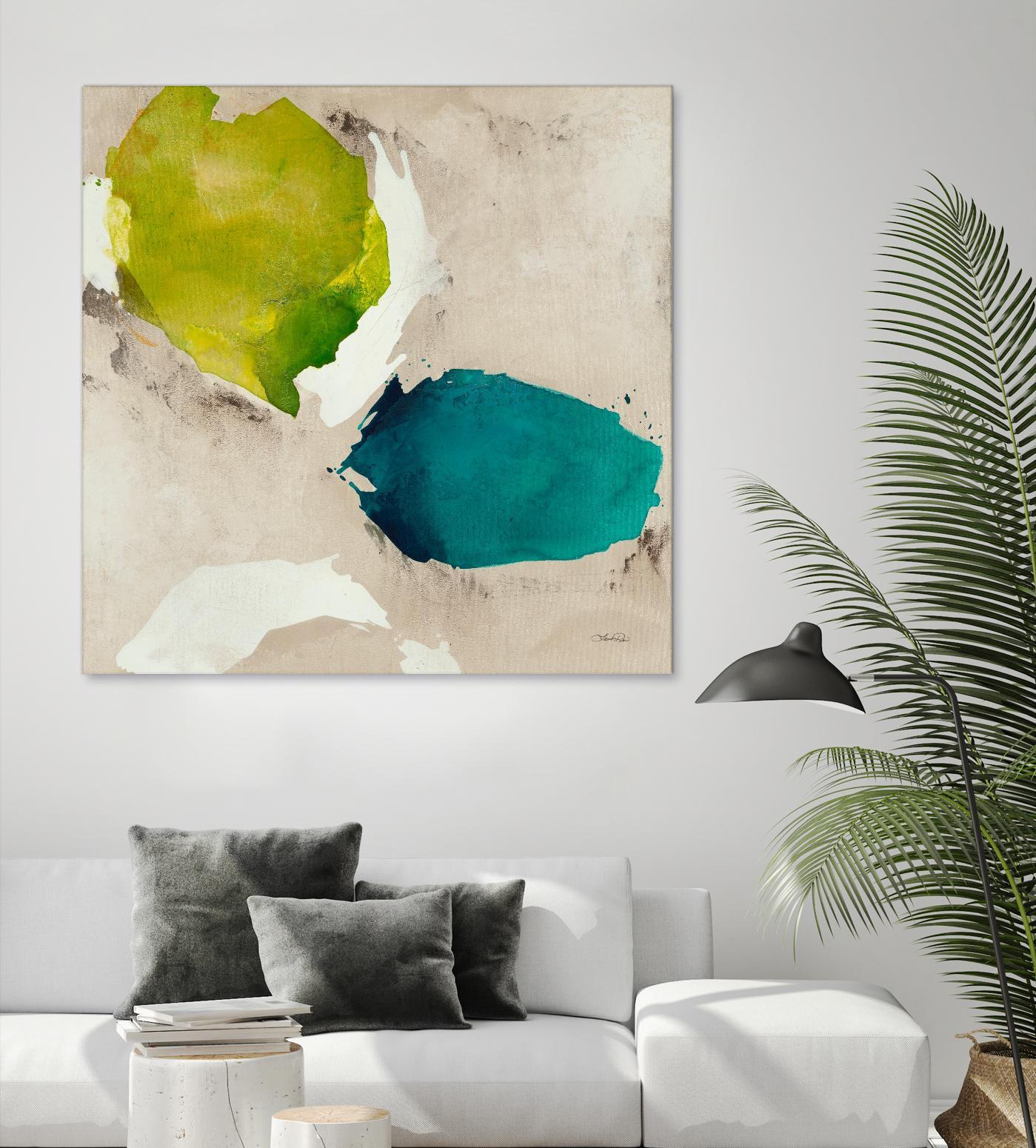 Connected I by Leah Rei on GIANT ART - greens abstract green