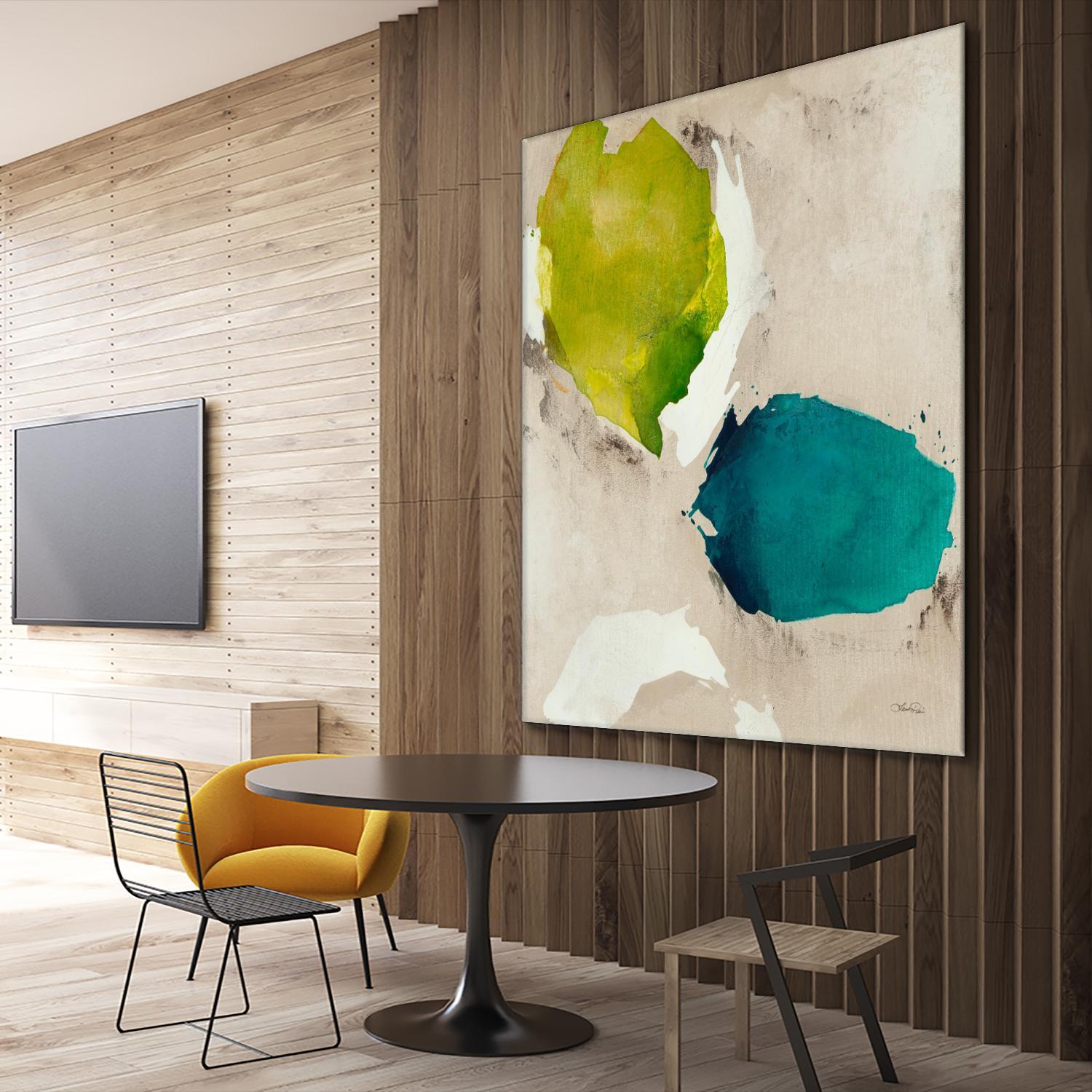 Connected I by Leah Rei on GIANT ART - greens abstract green