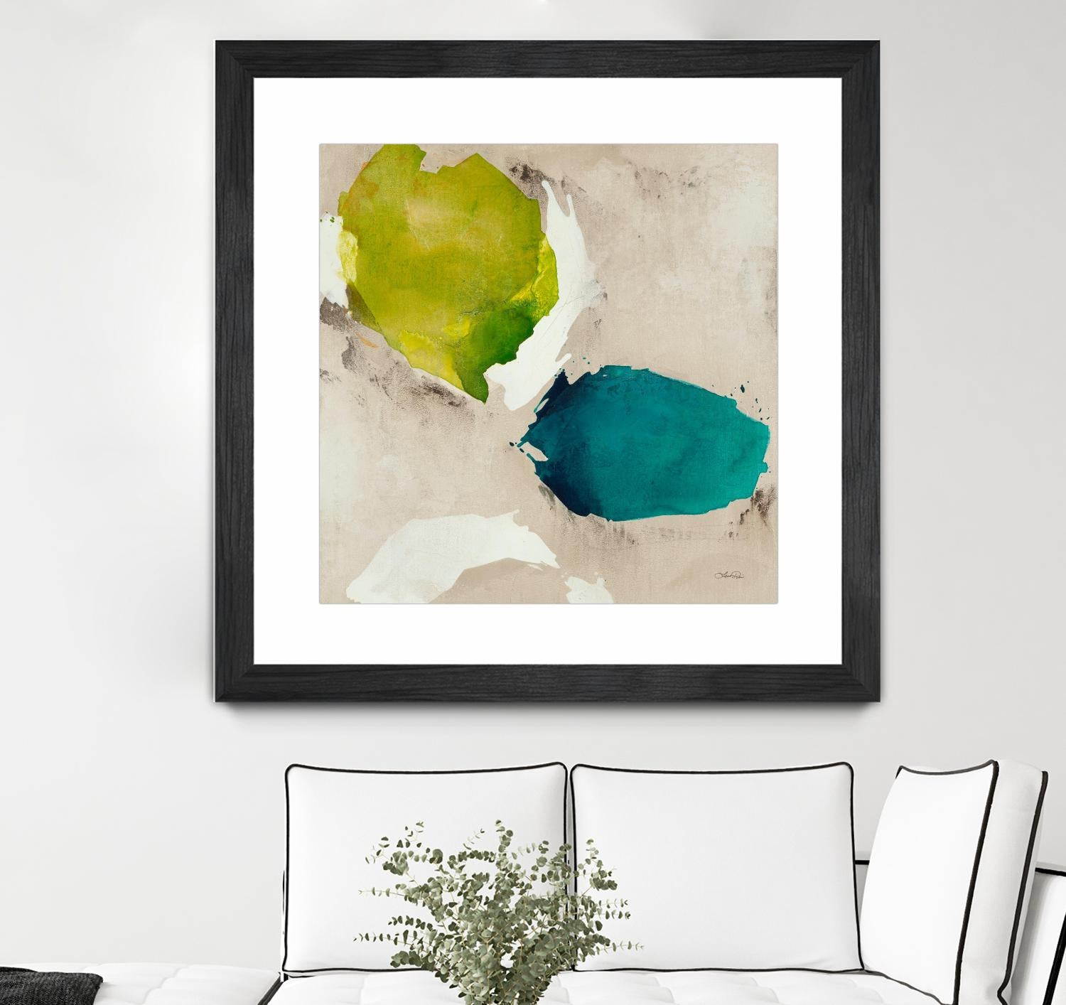 Connected I by Leah Rei on GIANT ART - greens abstract green