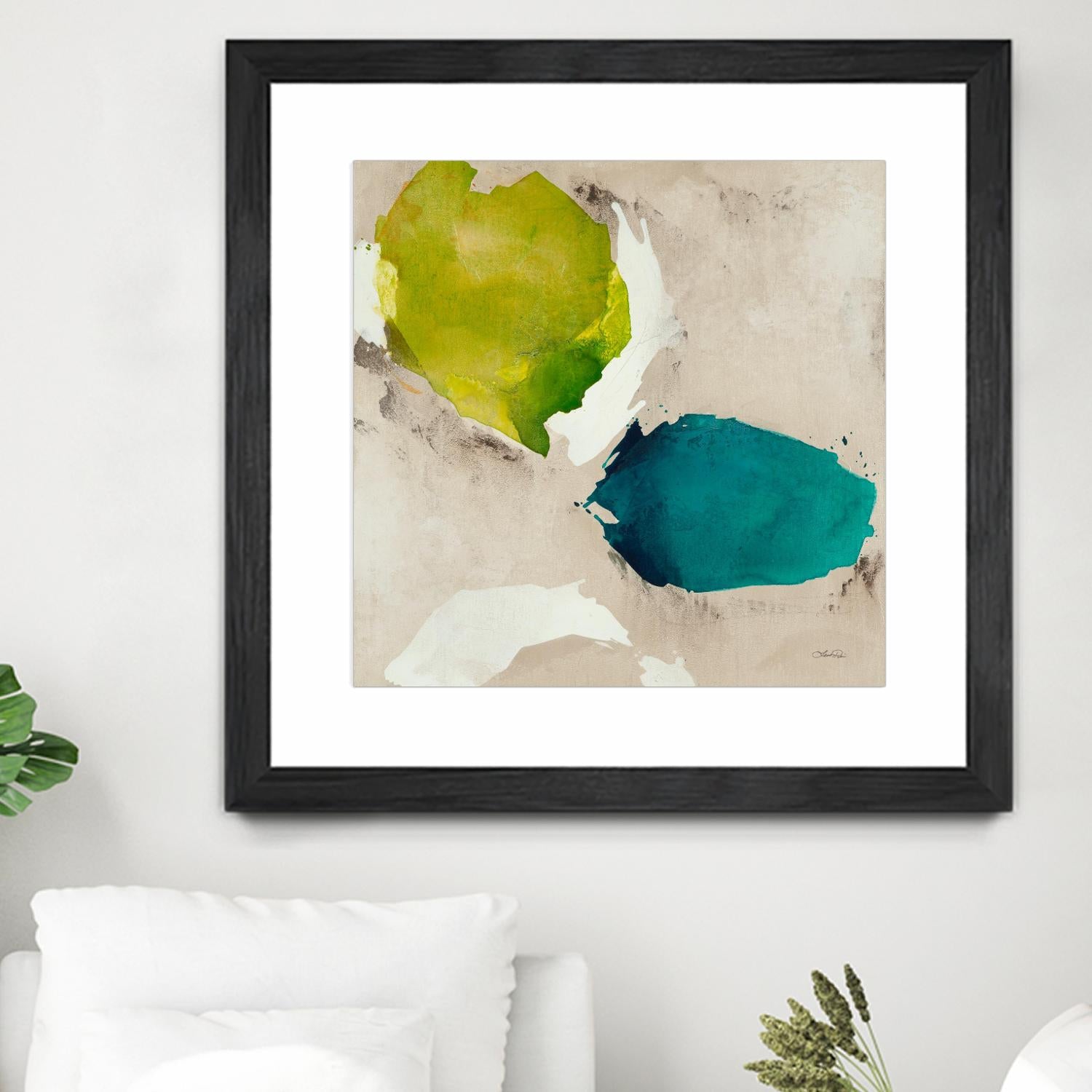 Connected I by Leah Rei on GIANT ART - greens abstract green