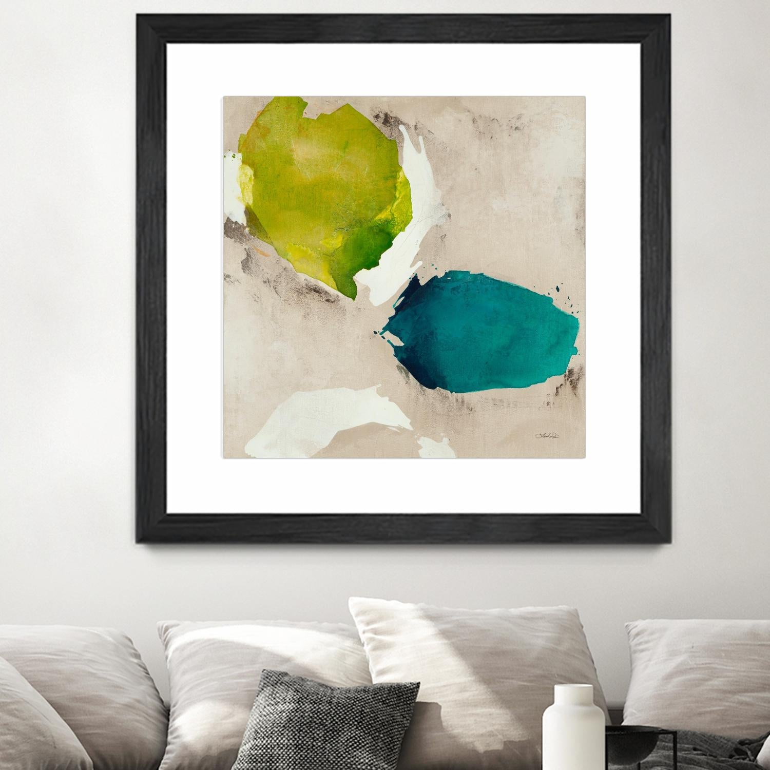 Connected I by Leah Rei on GIANT ART - greens abstract green