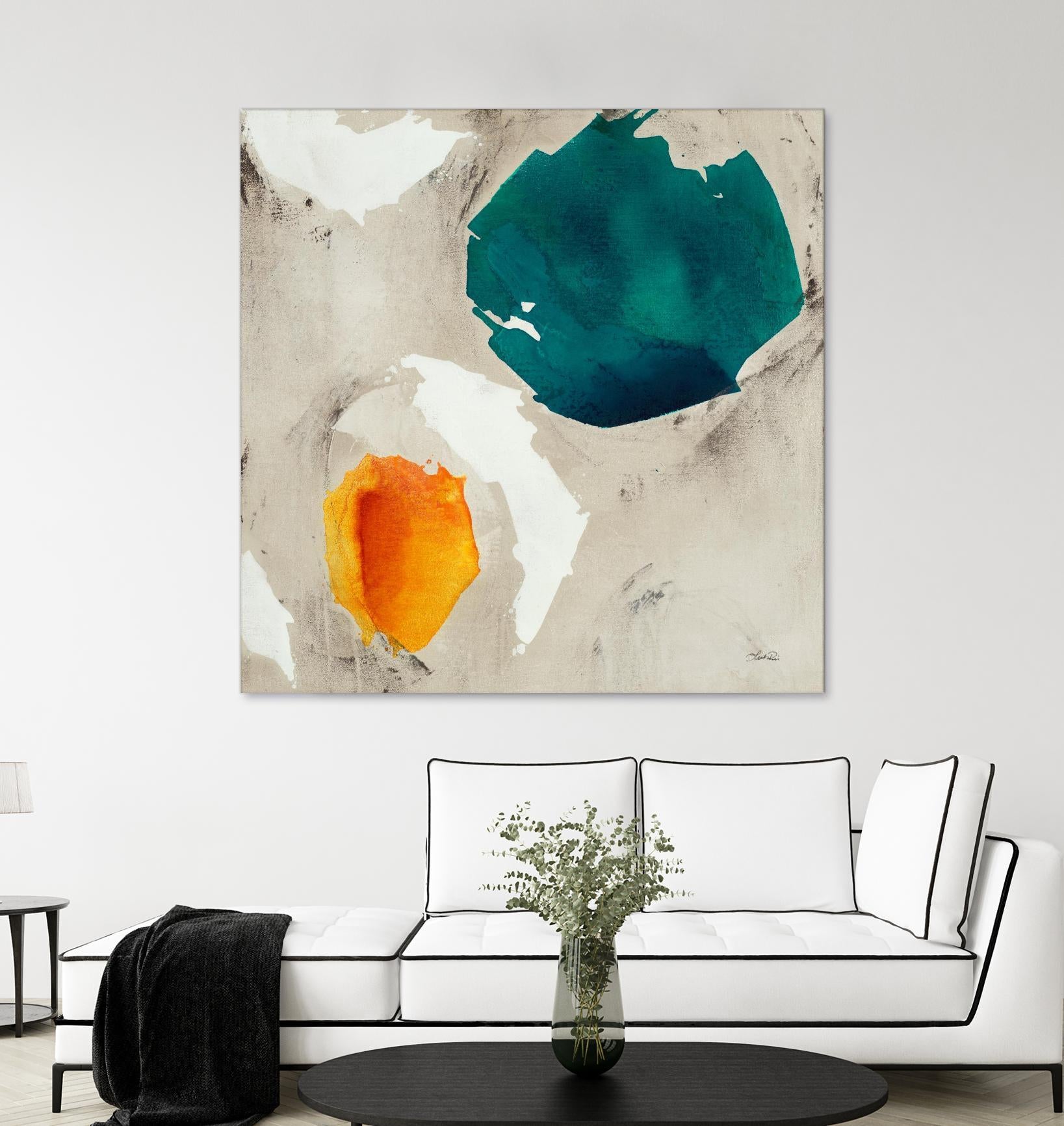 Connected II by Leah Rei on GIANT ART - greens abstract green