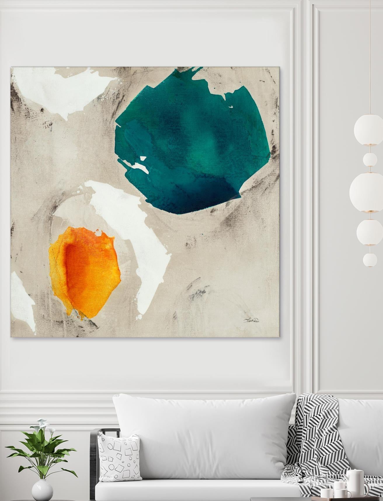 Connected II by Leah Rei on GIANT ART - greens abstract green