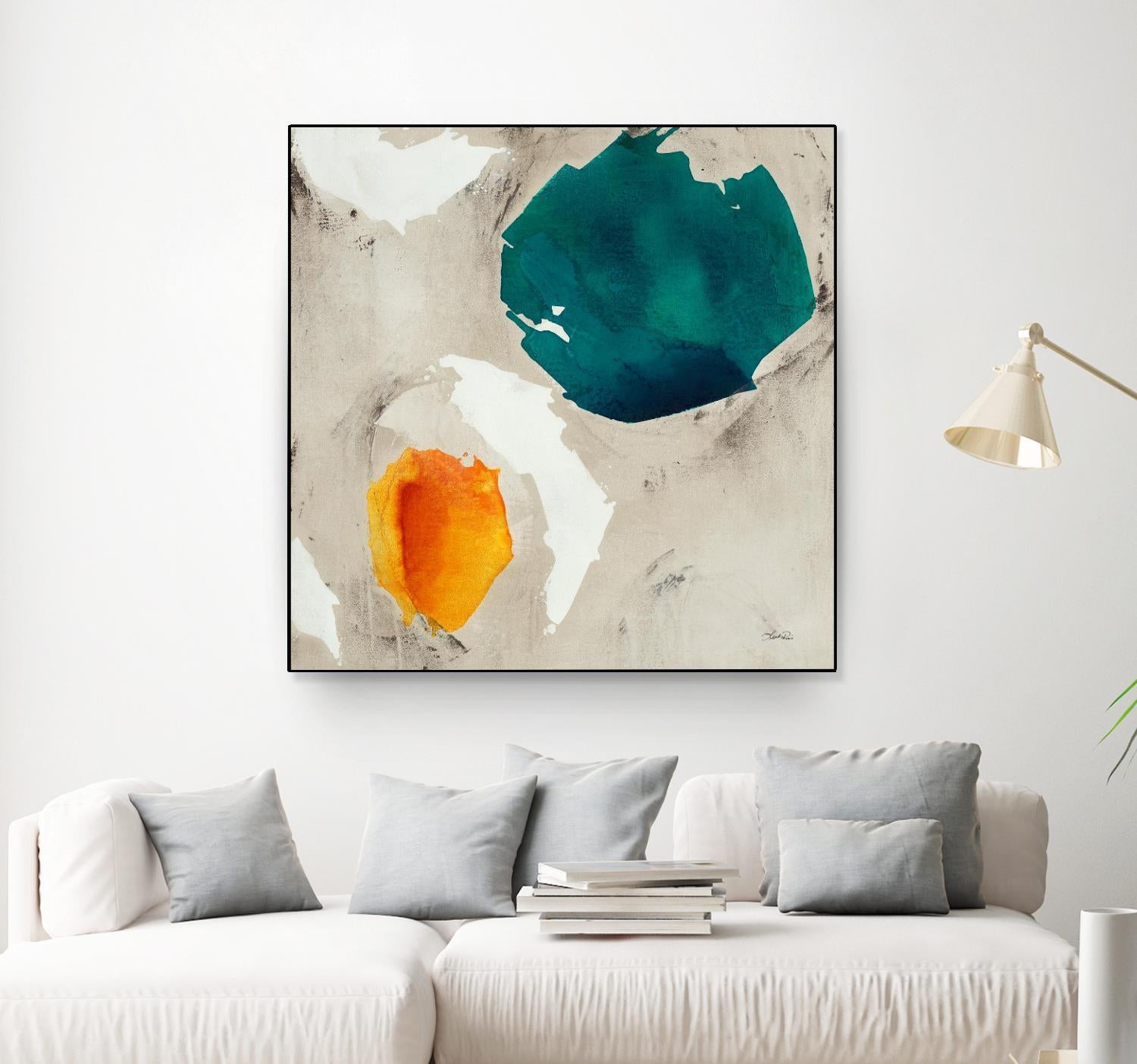 Connected II by Leah Rei on GIANT ART - greens abstract green